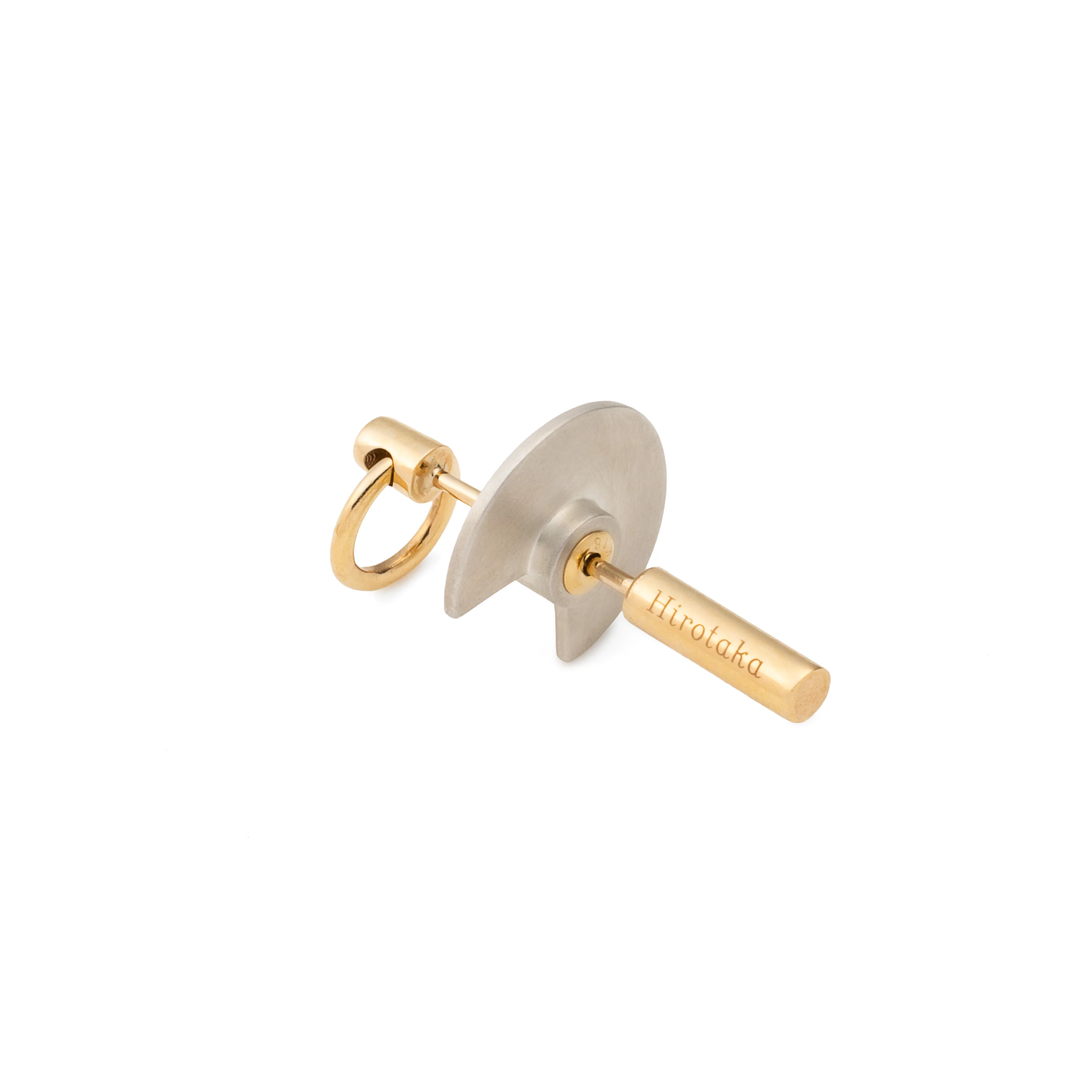 SPEAR Door Knocker Earring Small size, Silver Bird Disk - Image 3