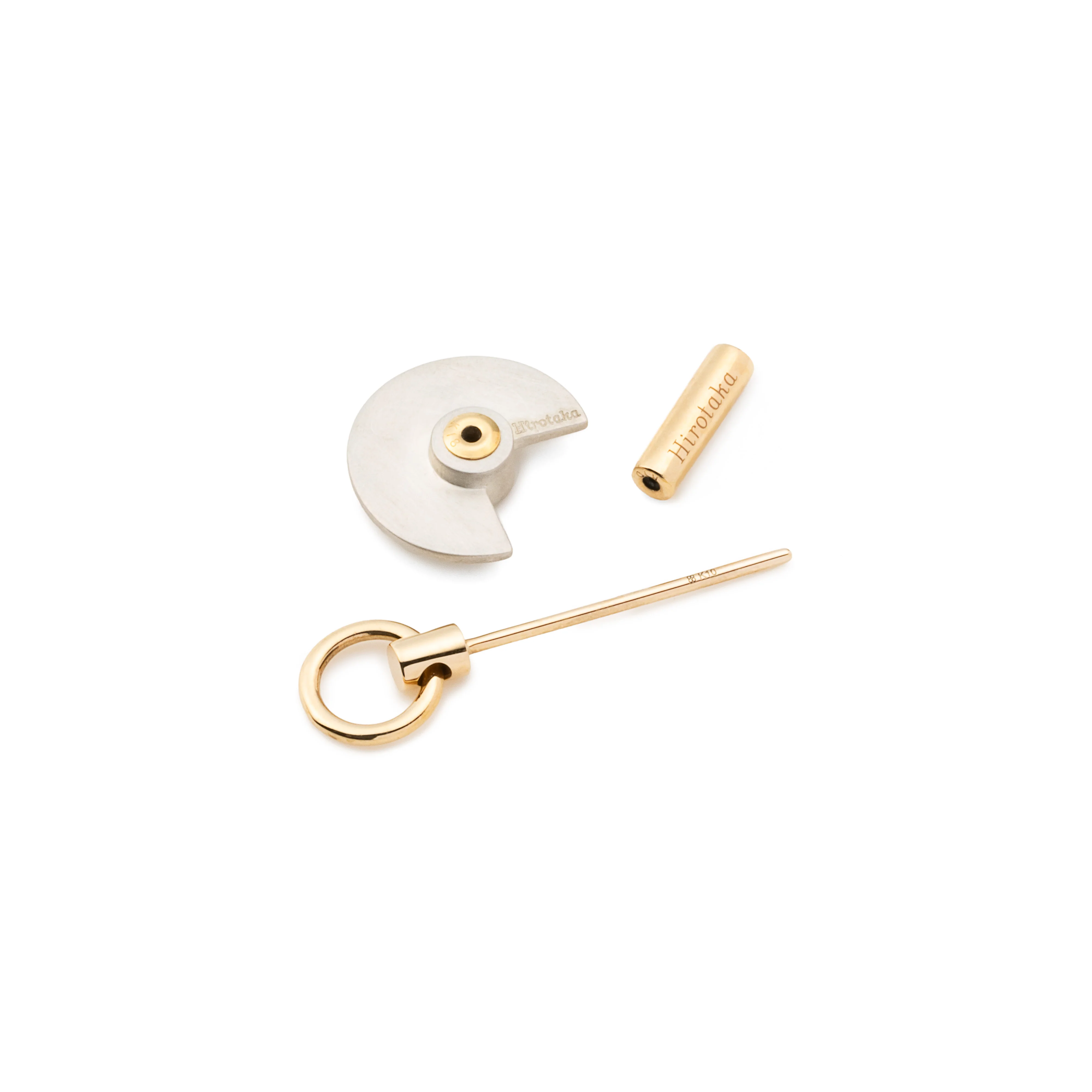 SPEAR Door Knocker Earring Small size, Silver Bird Disk - Image 6