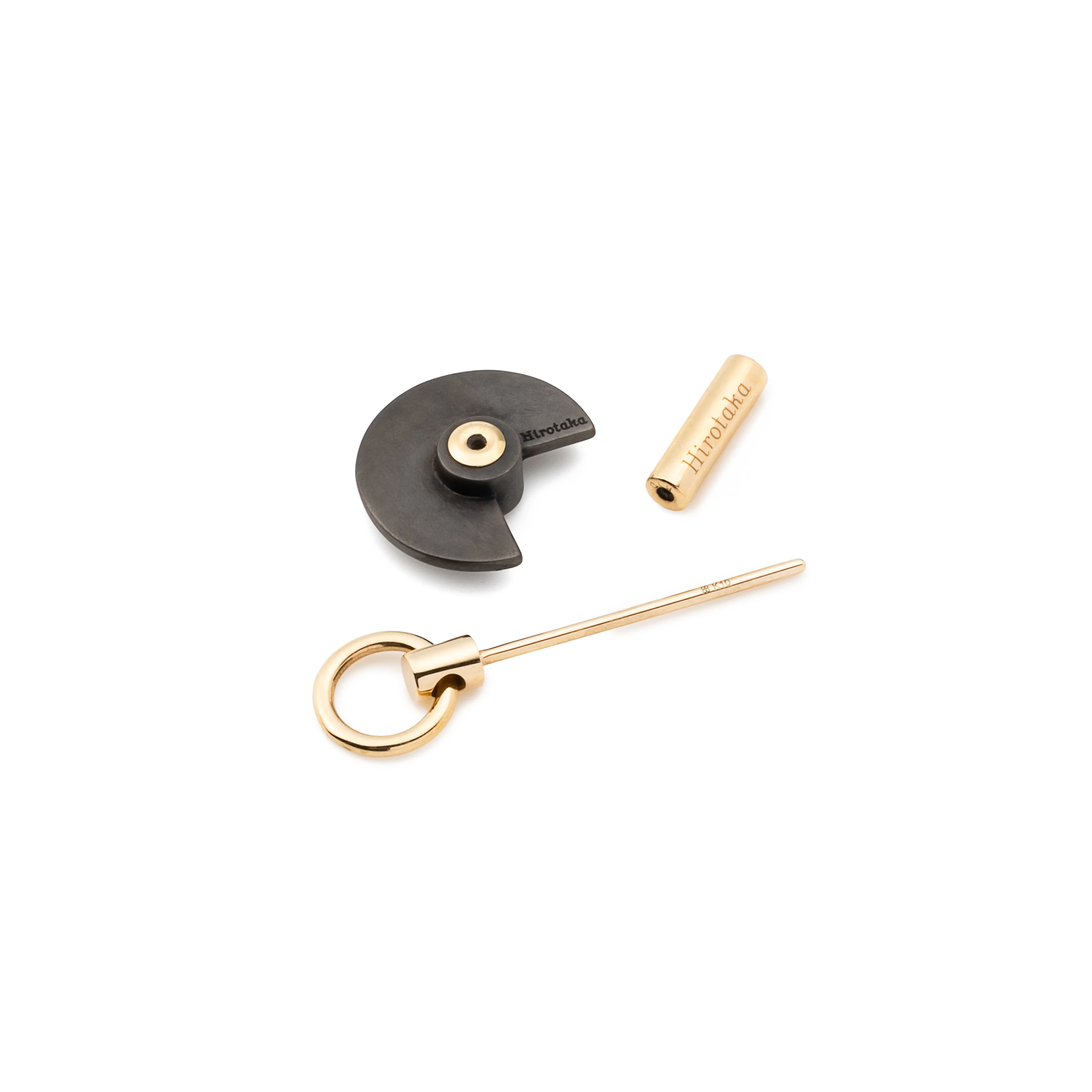 SPEAR Door Knocker Earring Small size, Black Bird Disk - Image 3