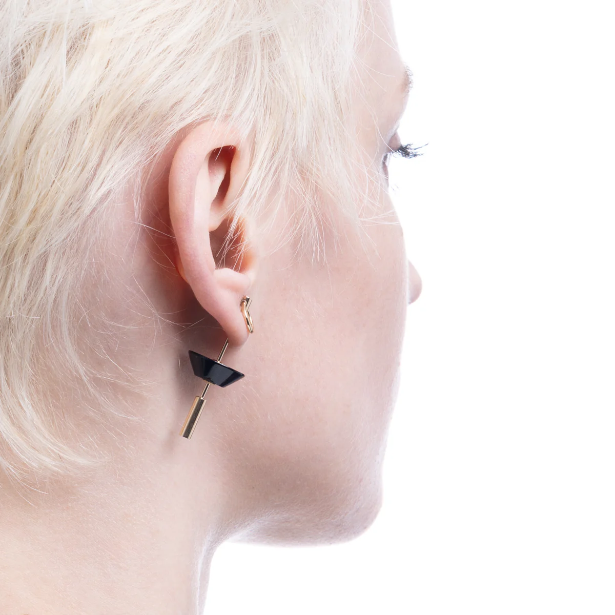 SPEAR Door Knocker Earring Medium size, Onyx - Image 5