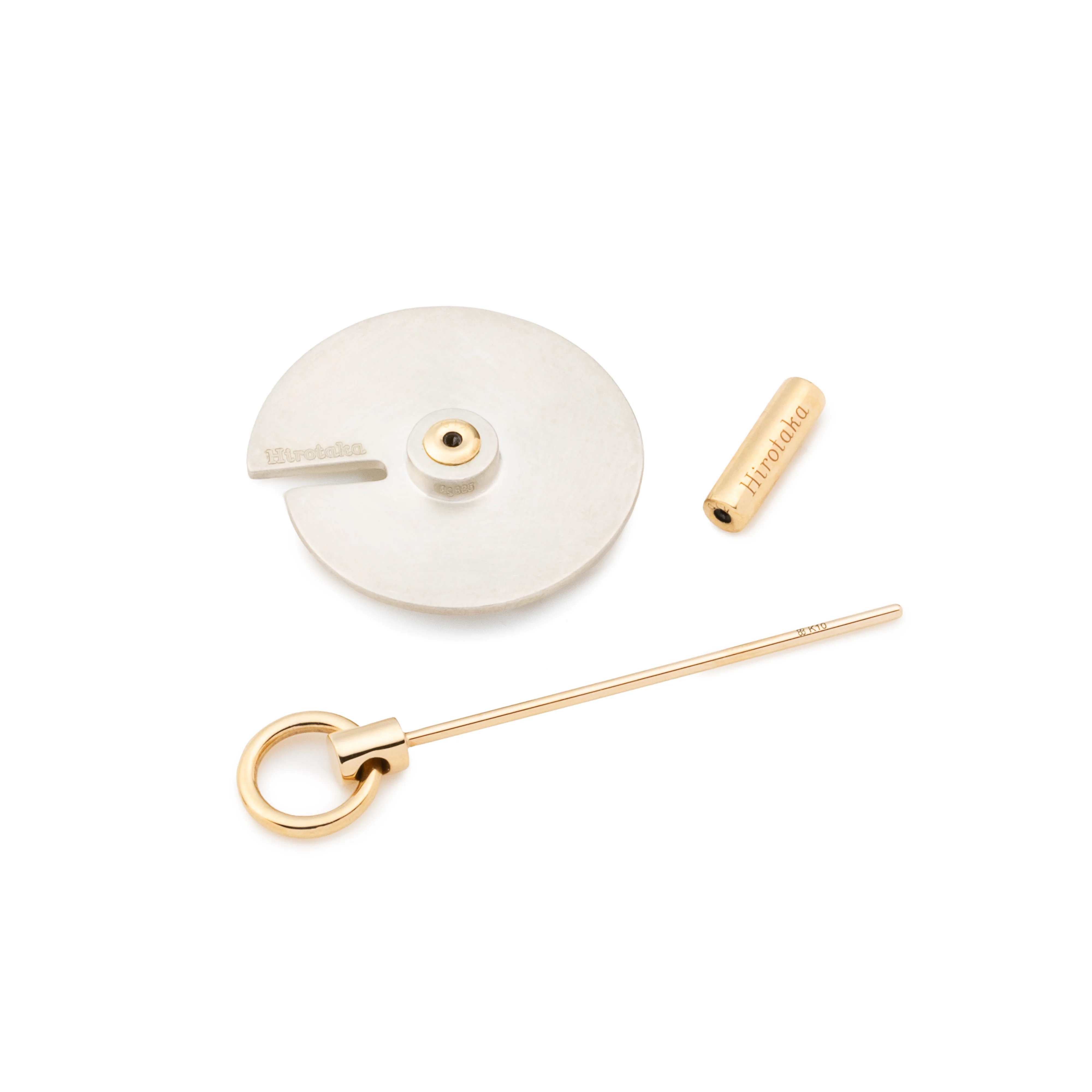 SPEAR Door Knocker Earring Medium size, Silver Bird Disk - Image 4
