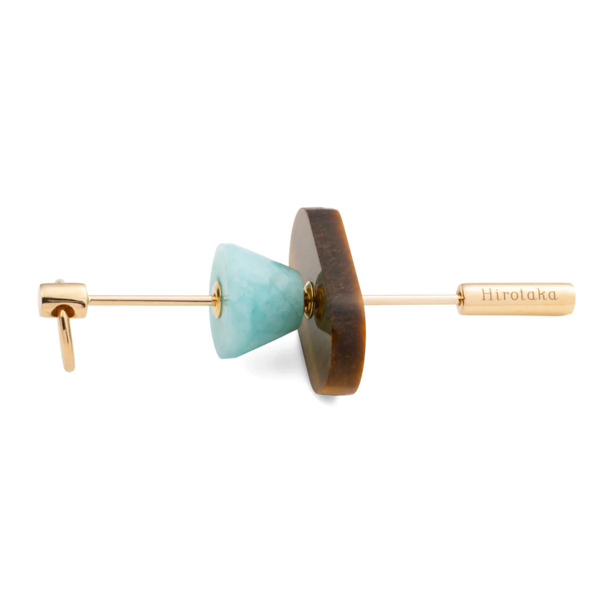 SPEAR Door Knocker Earring  Large size, Tiger's Eye &Amazonite - Image 3