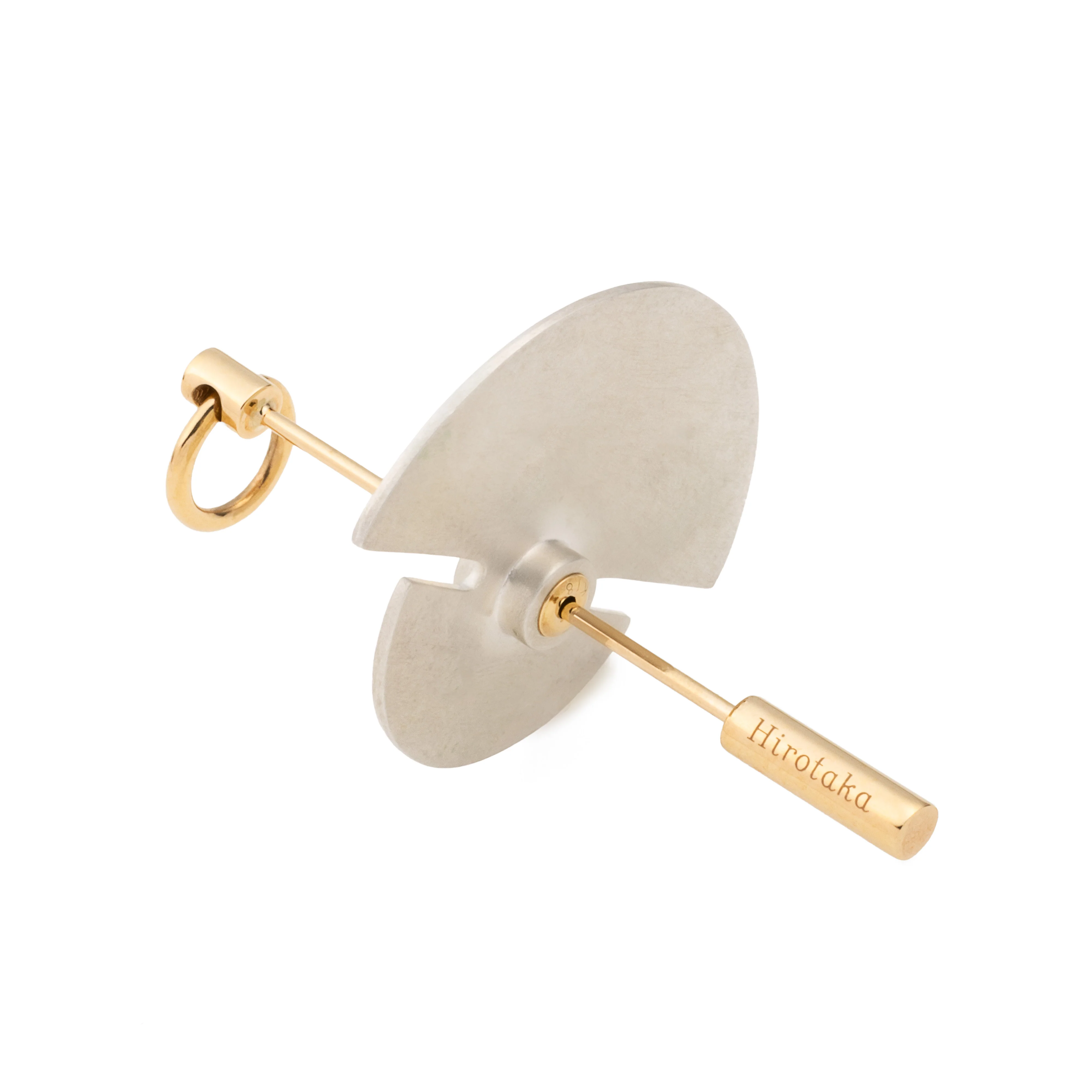SPEAR Door Knocker Earring Large size, Silver Bird Disk - Image 2