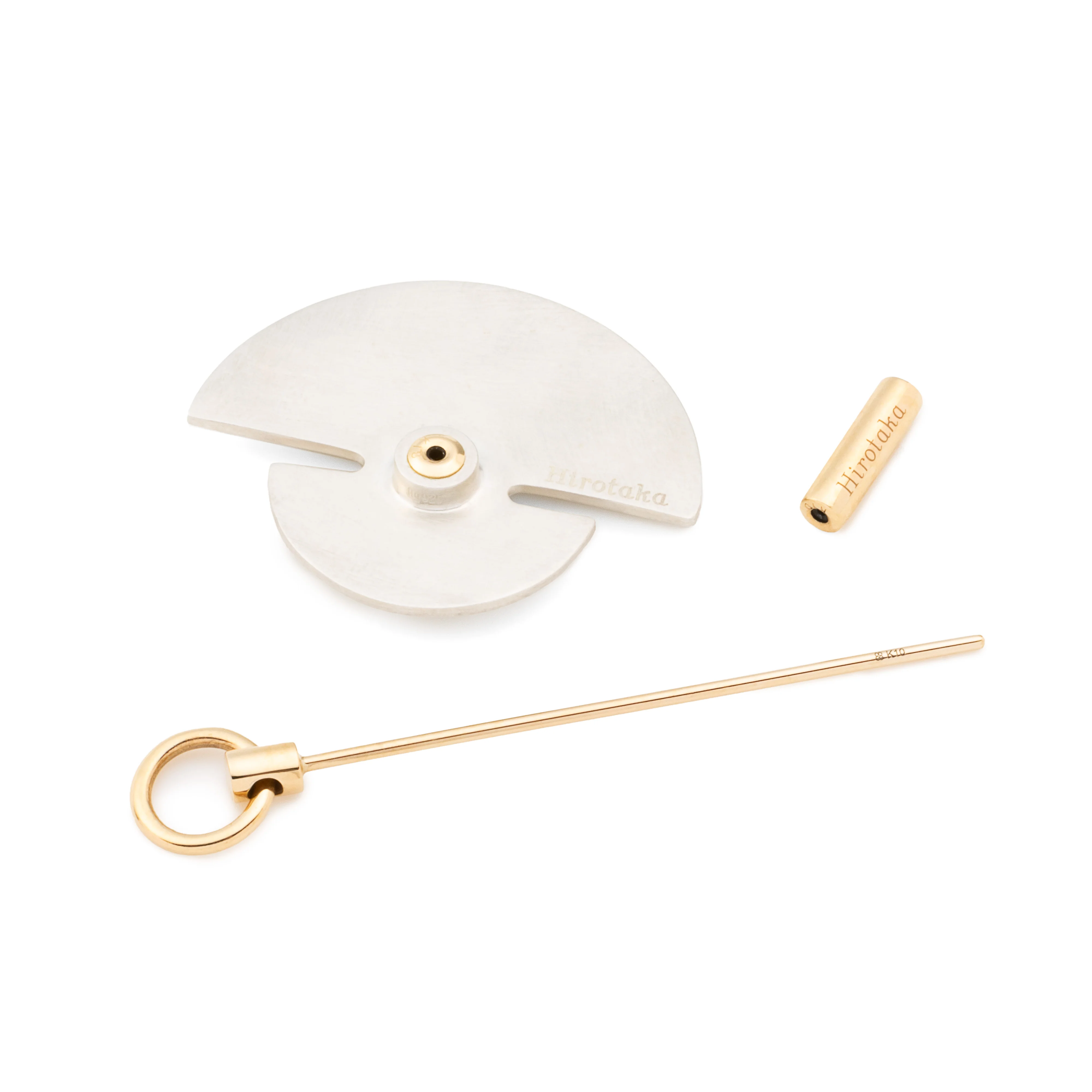 SPEAR Door Knocker Earring Large size, Silver Bird Disk - Image 3