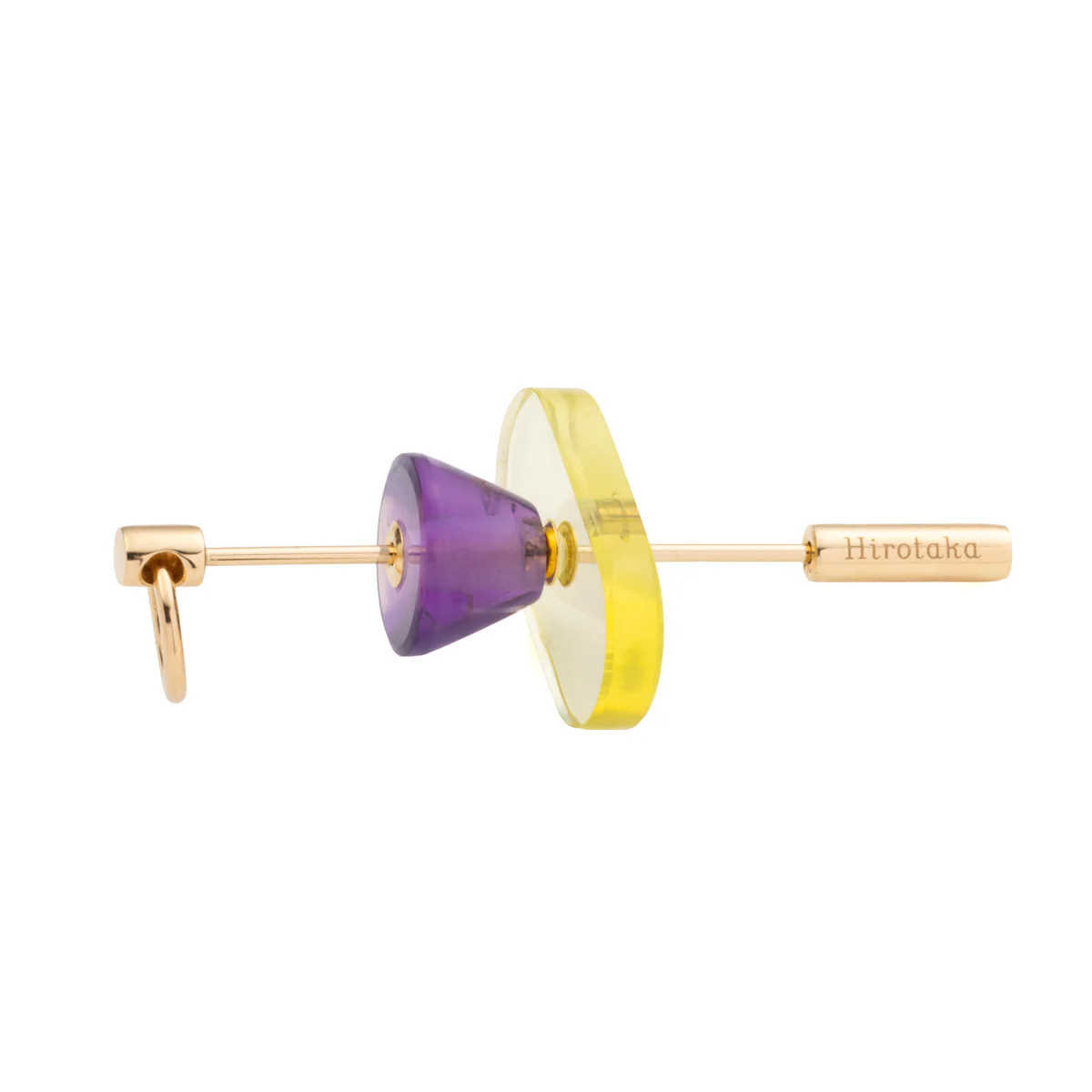 SPEAR Door Knocker Earring  Large size,  Lemon Quartz & Amethyst - Image 3