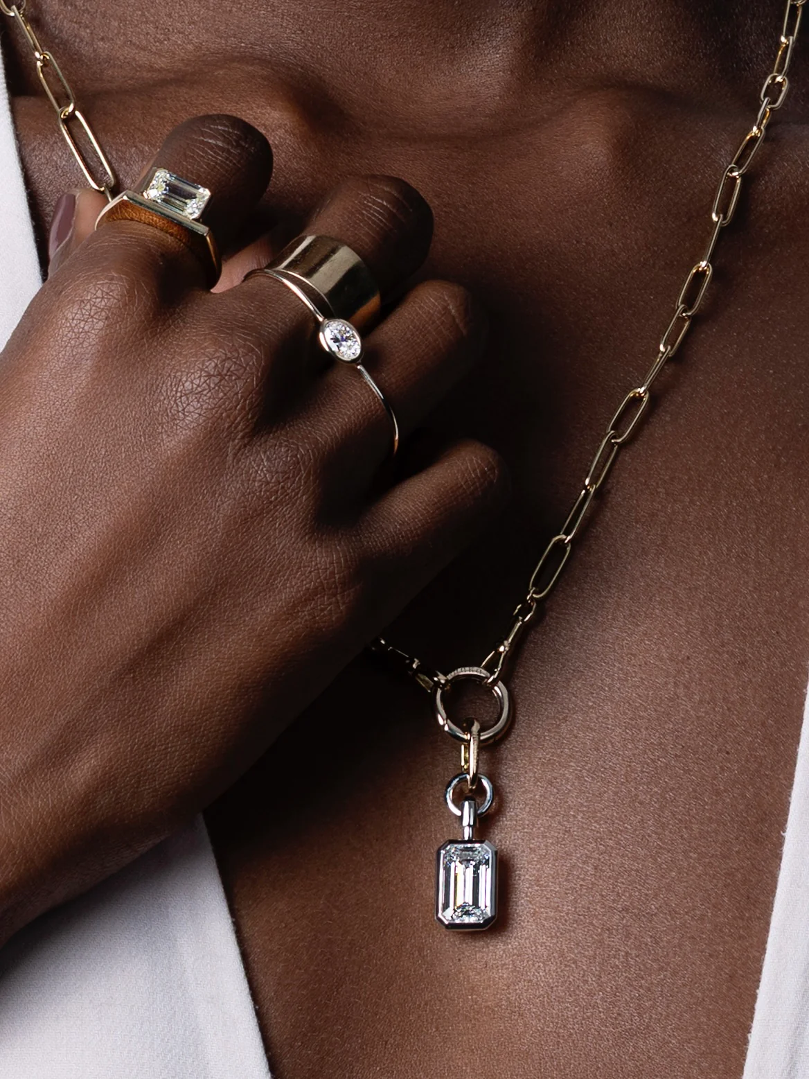 L.a.brown HYPNOTIC Lab Grown Diamond Pendulum Necklace - Image 2