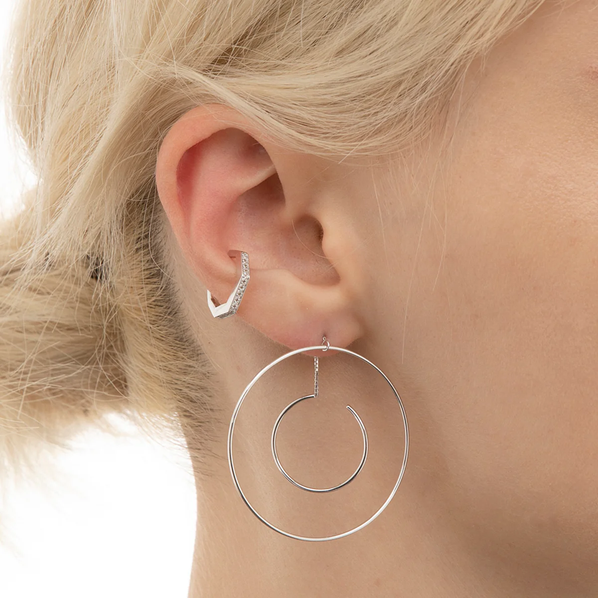 MANHATTAN Octagon Diamond Ear Cuff Small size - Image 6