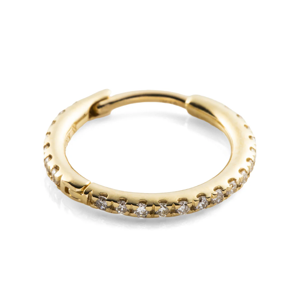 18K MANHATTAN Diamond Hoop Earring Large size - Image 3