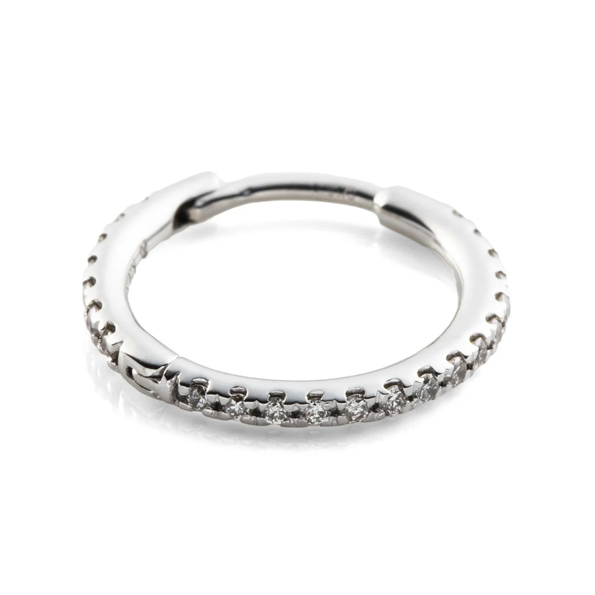 18K MANHATTAN Diamond Hoop Earring Large size - Image 3