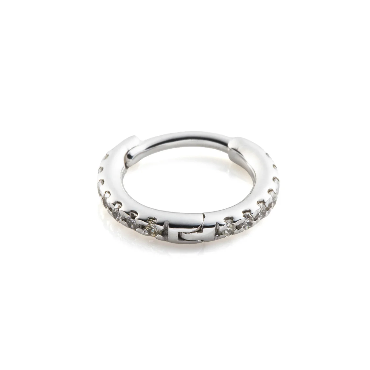18K MANHATTAN Diamond Hoop Earring Small size - Image 3