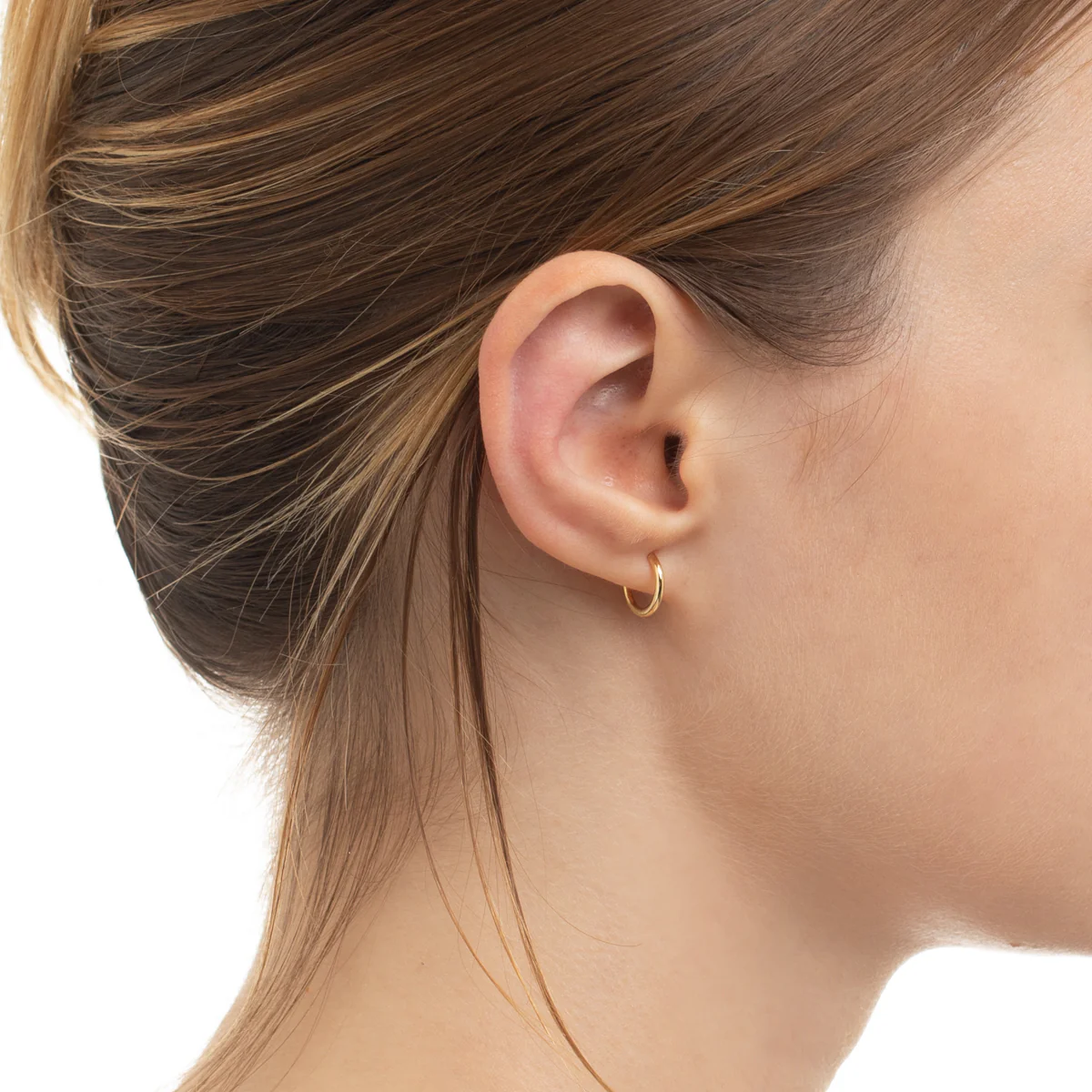 18K MANHATTAN Hoop Earring Medium size - Image 2