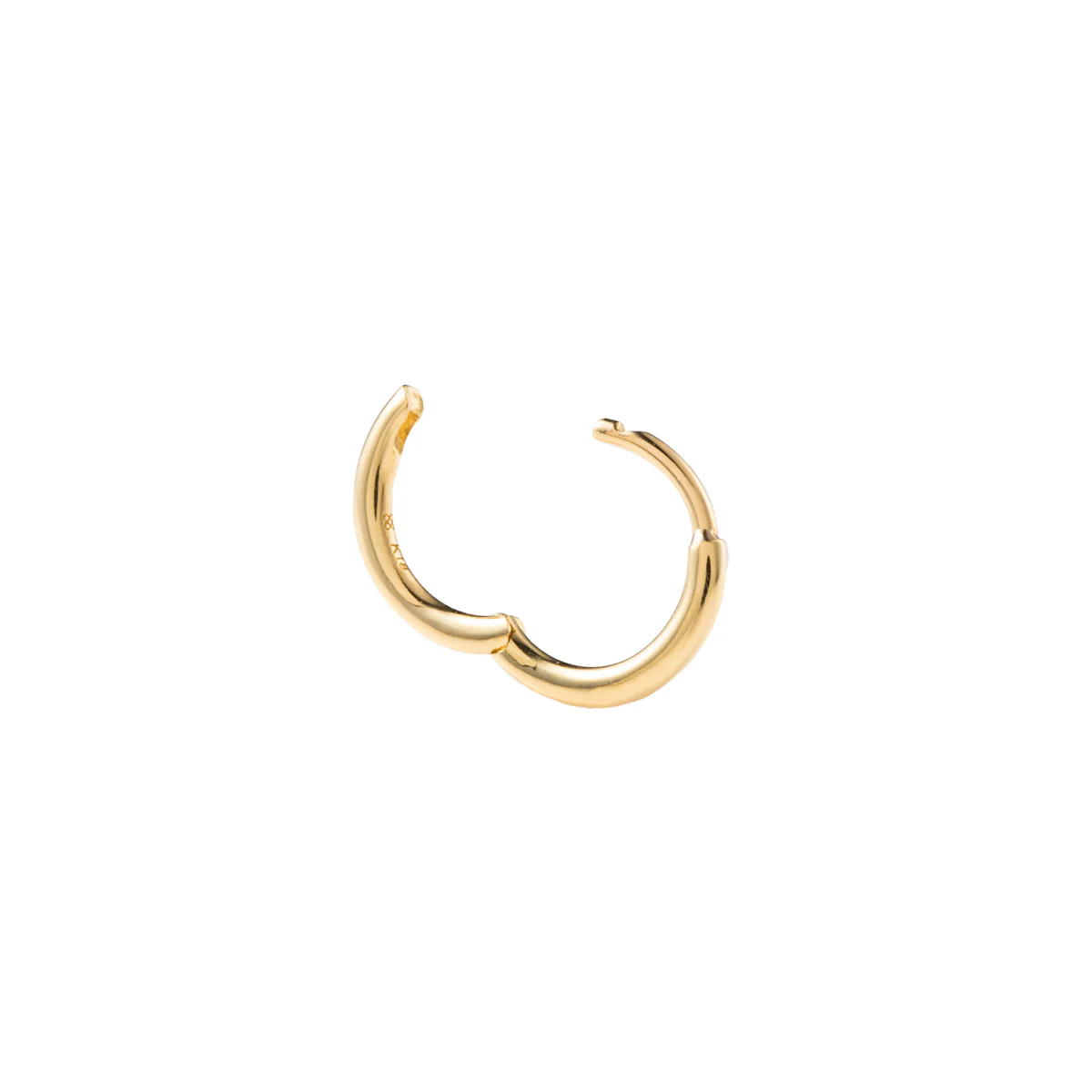 18K MANHATTAN Hoop Earring Medium size - Image 4
