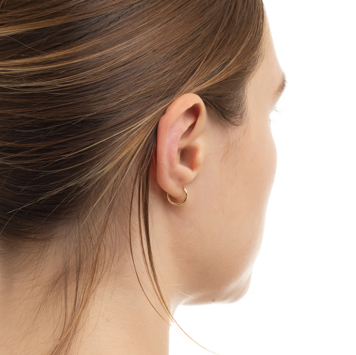 18K MANHATTAN Hoop Earring Medium size - Image 6