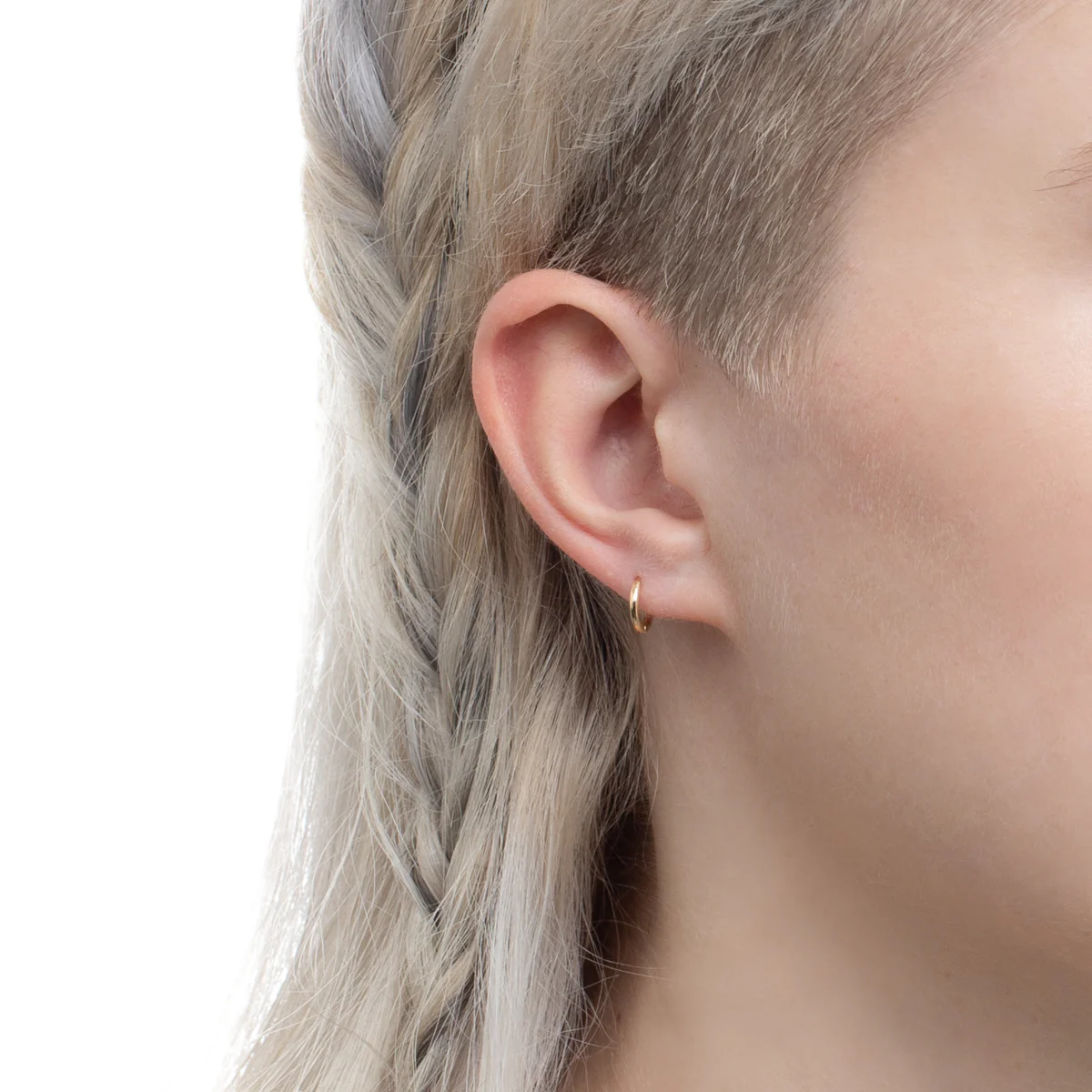 18K MANHATTAN Hoop Earring Extra Small size - Image 6