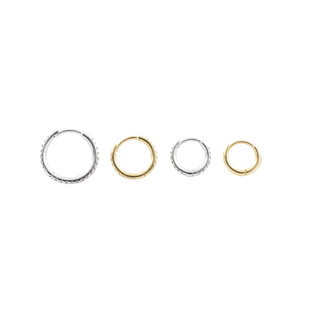18K MANHATTAN Hoop Earring Extra Small size - Image 7