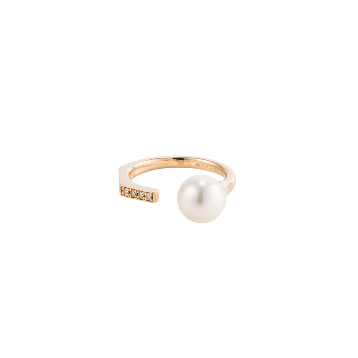 MANHATTAN Akoya Pearl Diamond Cuff Ring - Image 3
