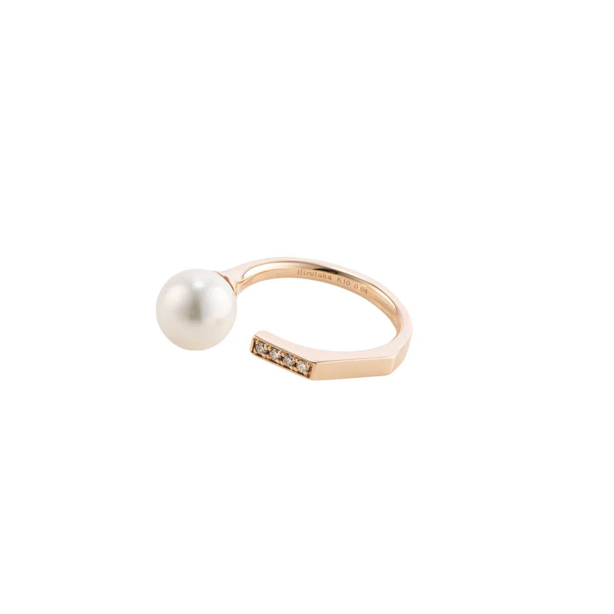 MANHATTAN Akoya Pearl Diamond Cuff Ring - Image 4