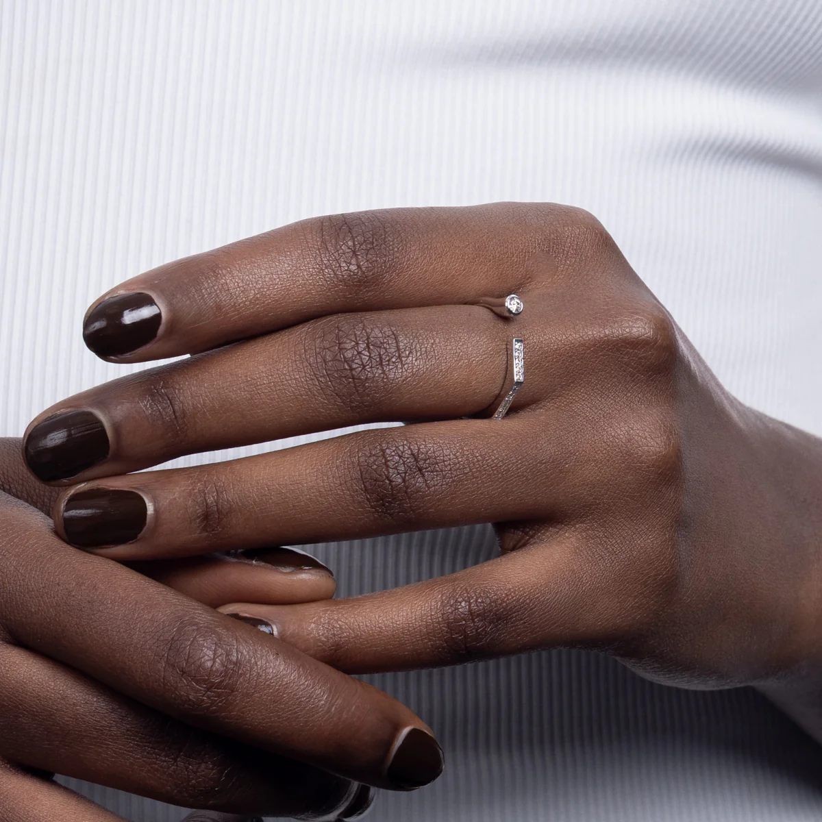 MANHATTAN Diamond Cuff Ring - Image 2