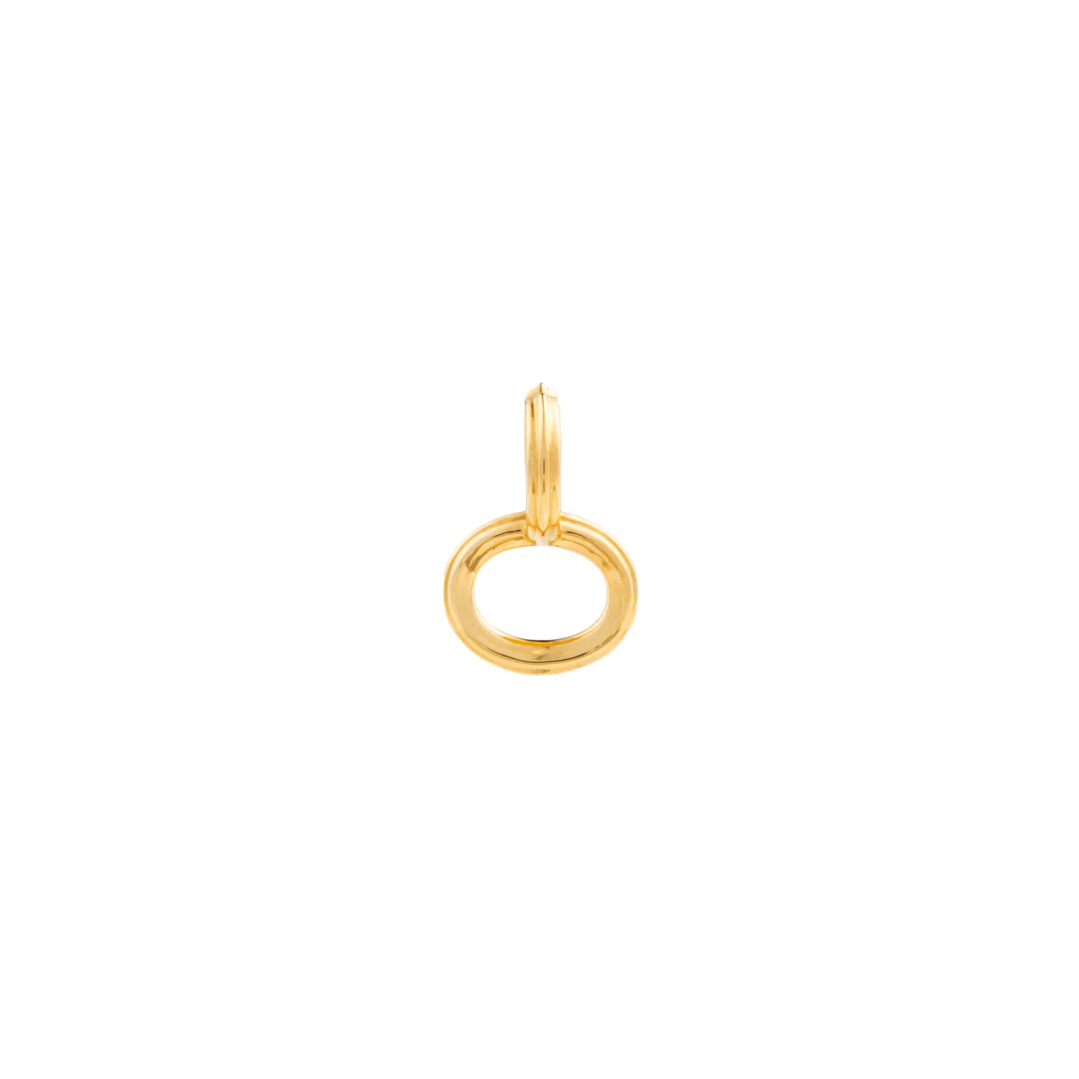18K DUNE Oval Hoop Single Earring - Image 3