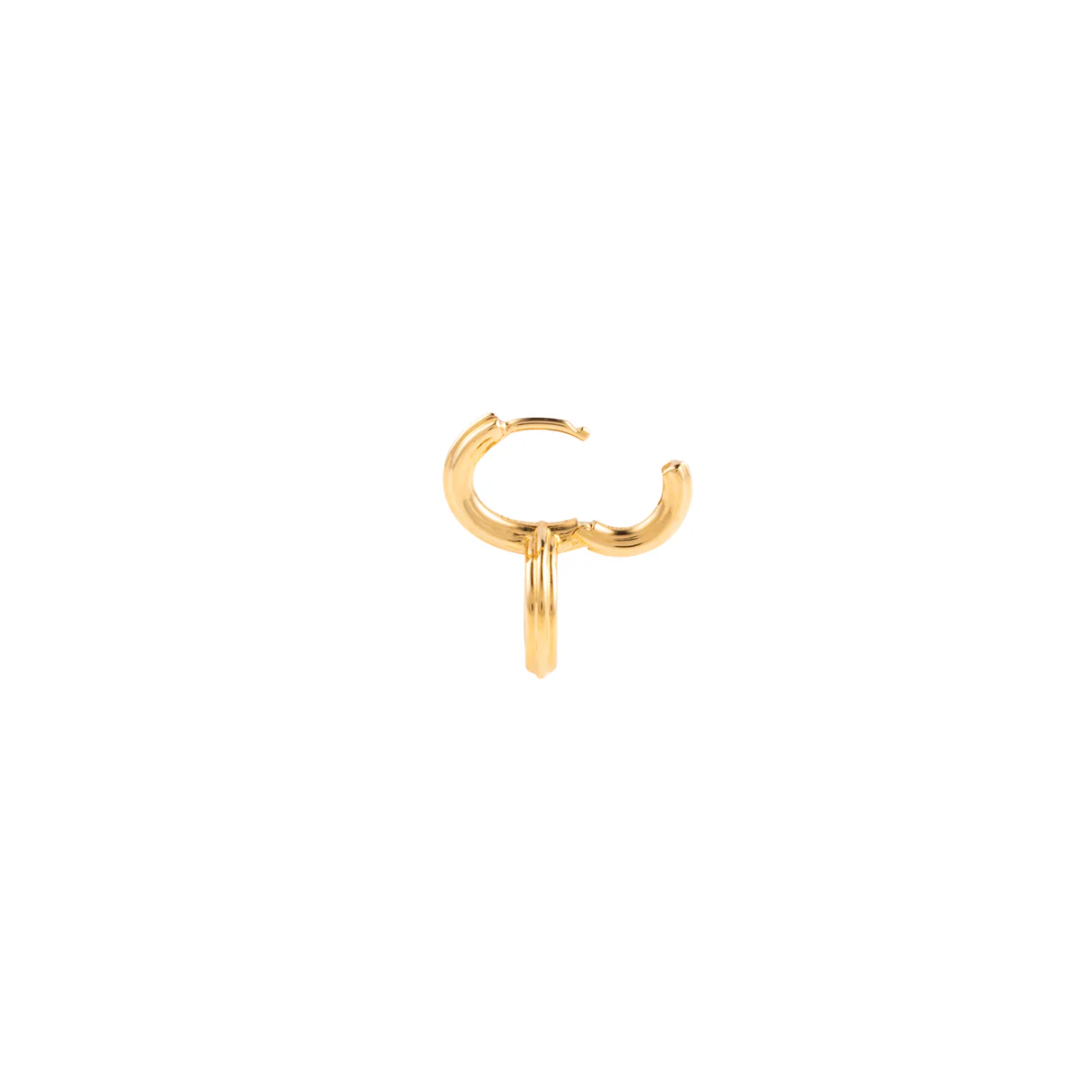 18K DUNE Oval Hoop Single Earring - Image 4