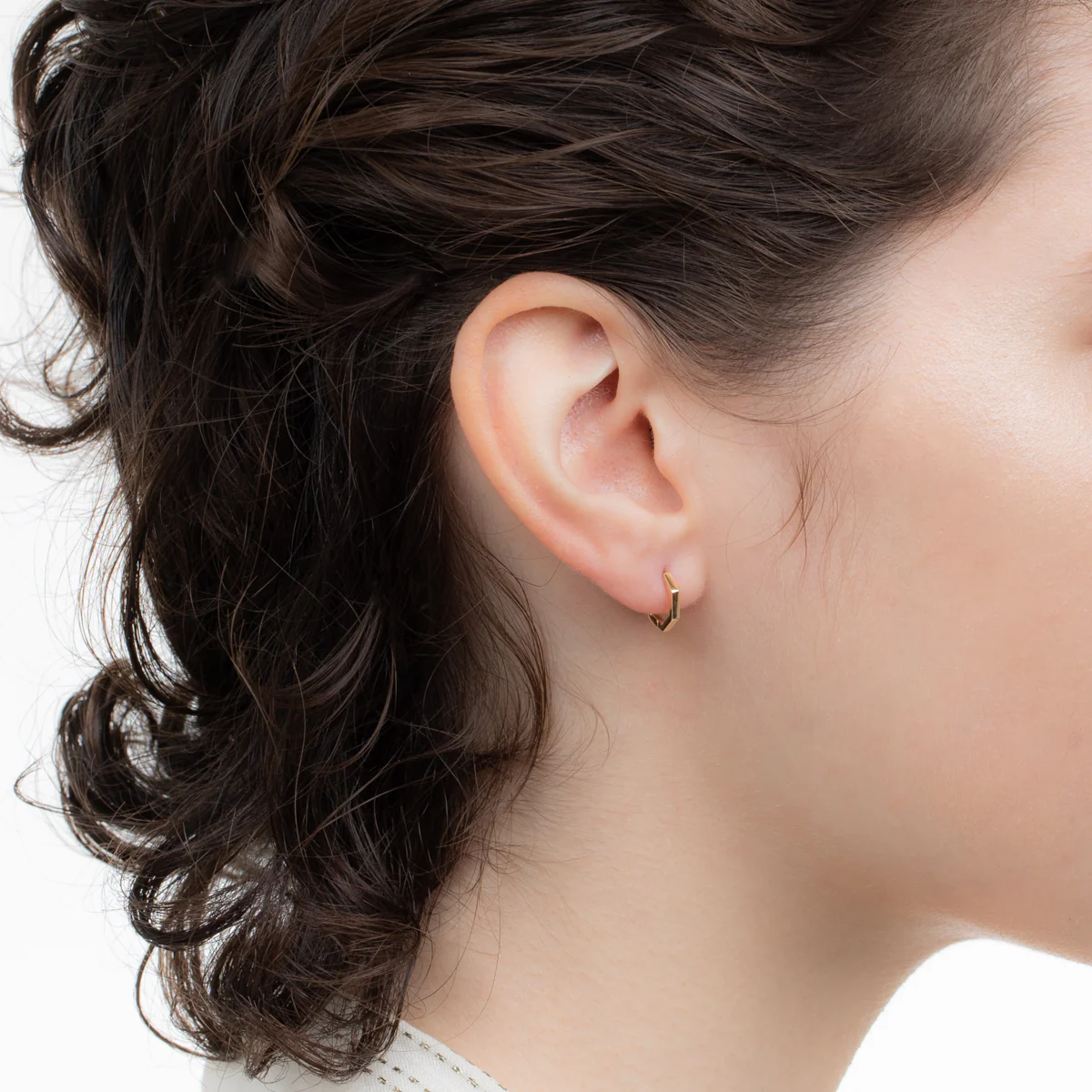 18K MANHATTAN Octagon Earring - Image 2