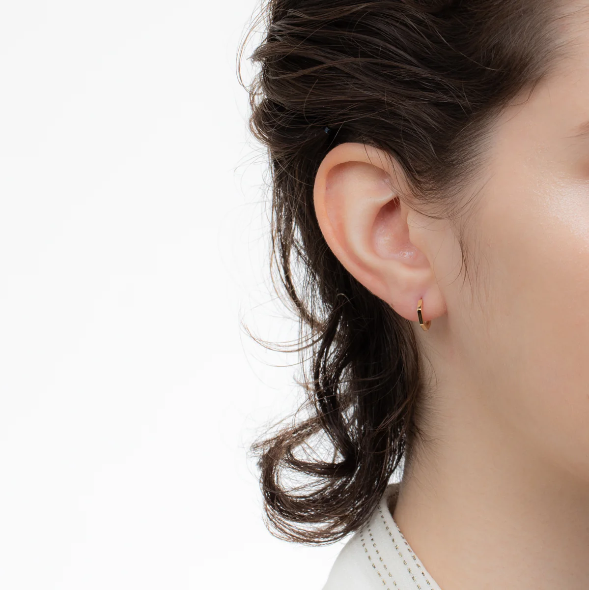 18K MANHATTAN Octagon Earring - Image 5