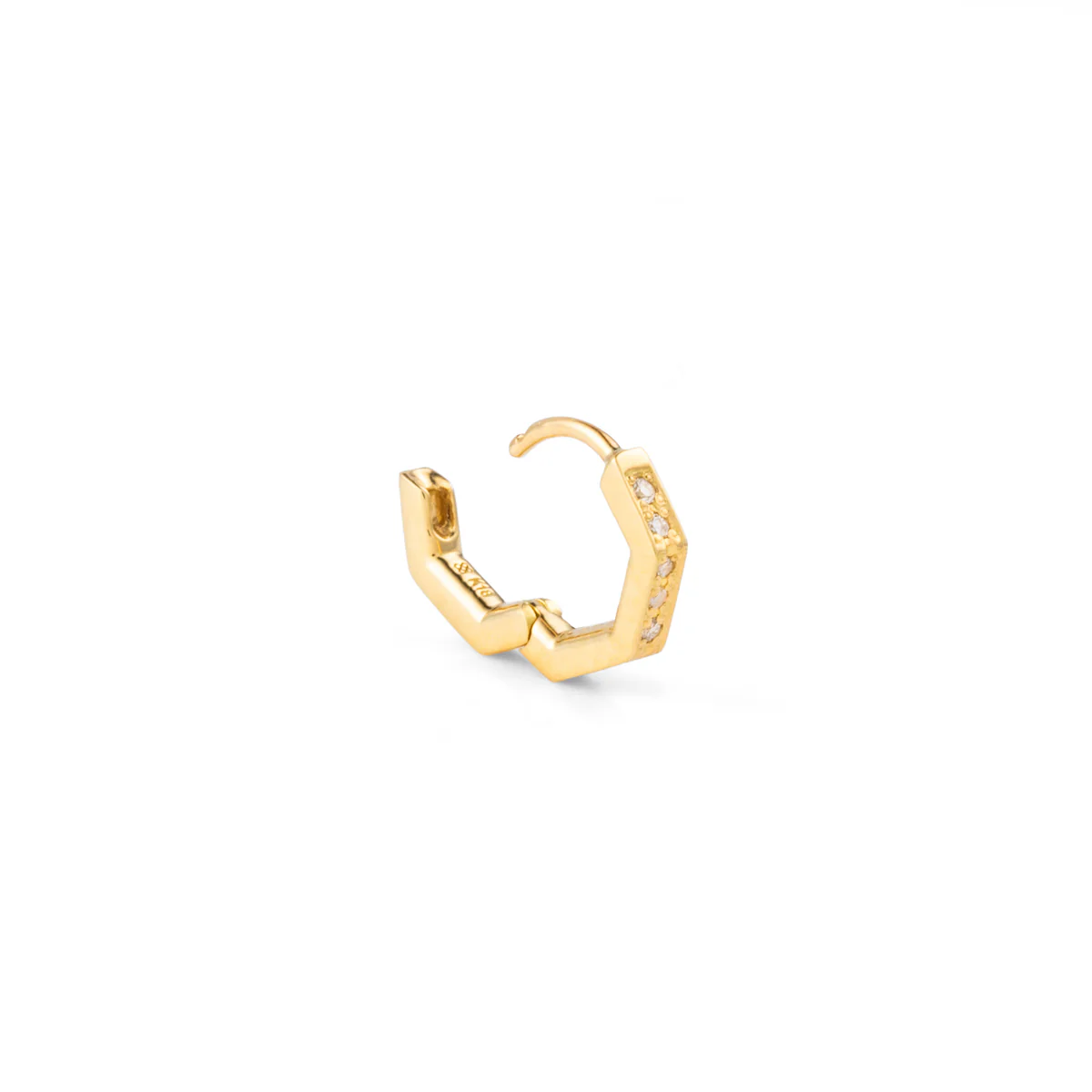 18K MANHATTAN Octagon Diamond Earring - Image 4