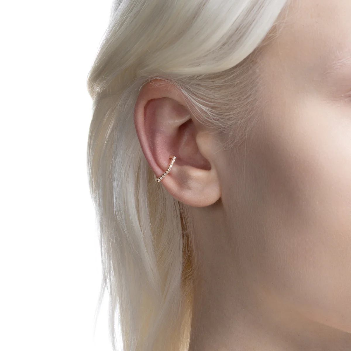 MANHATTAN Hexagon Diamond Ear Cuff - Image 4