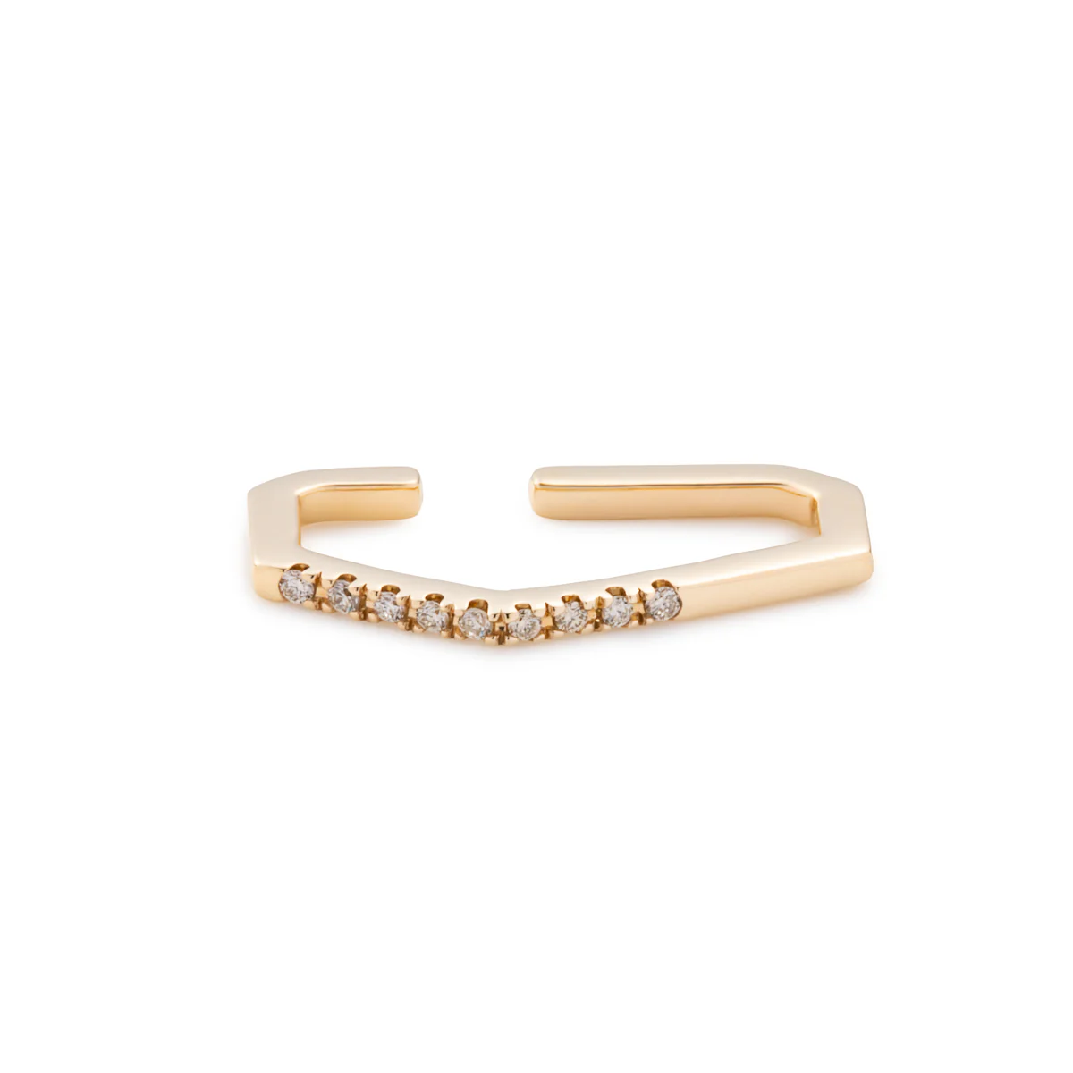 MANHATTAN Polygon Diamond Ear Cuff - Image 3