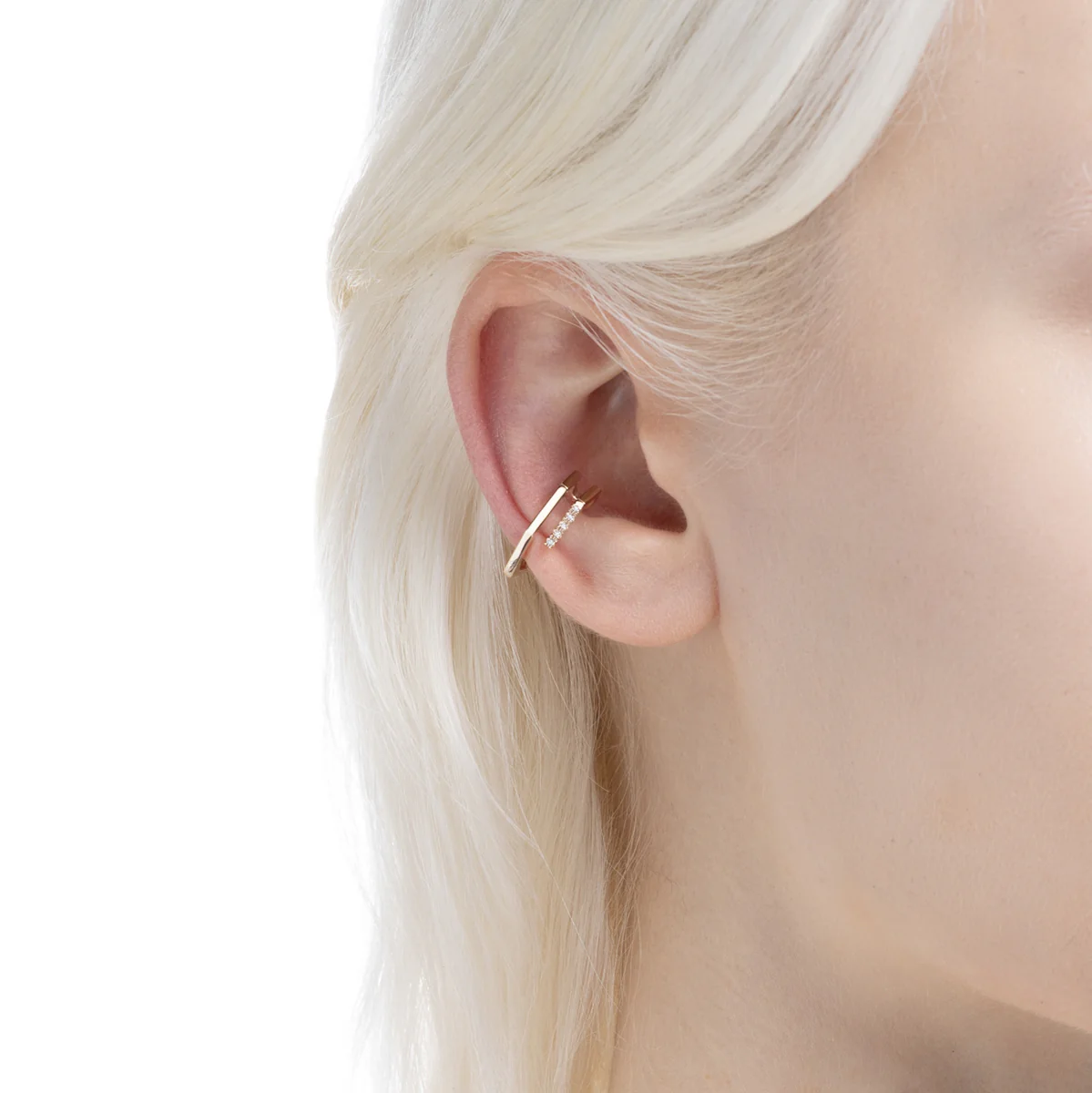 MANHATTAN Polygon Diamond Ear Cuff - Image 4