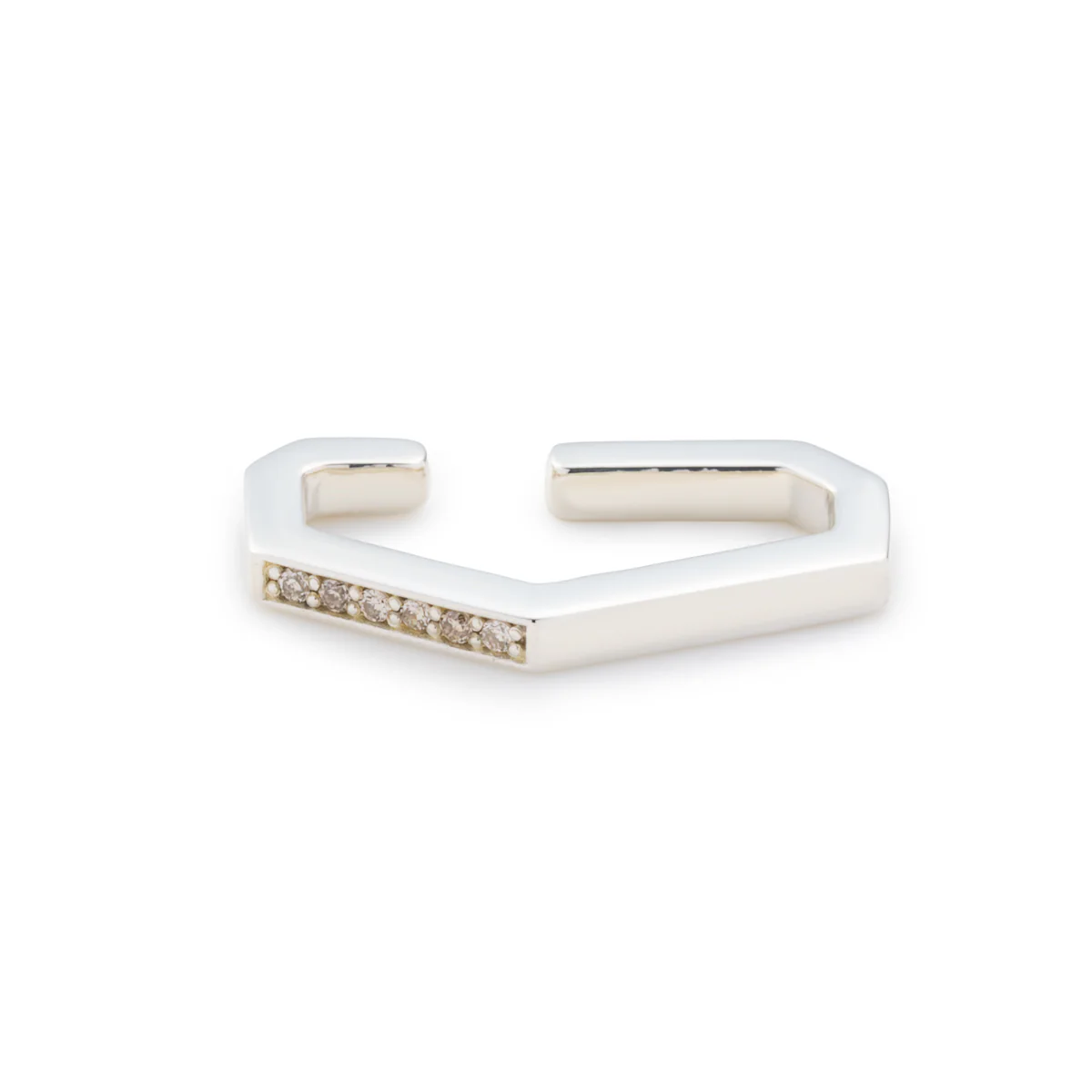 MANHATTAN Polygon Diamond Ear Cuff - Image 3