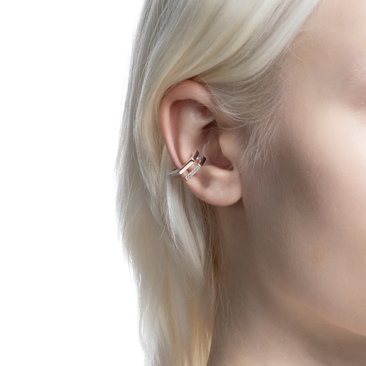 MANHATTAN Polygon Diamond Ear Cuff - Image 4