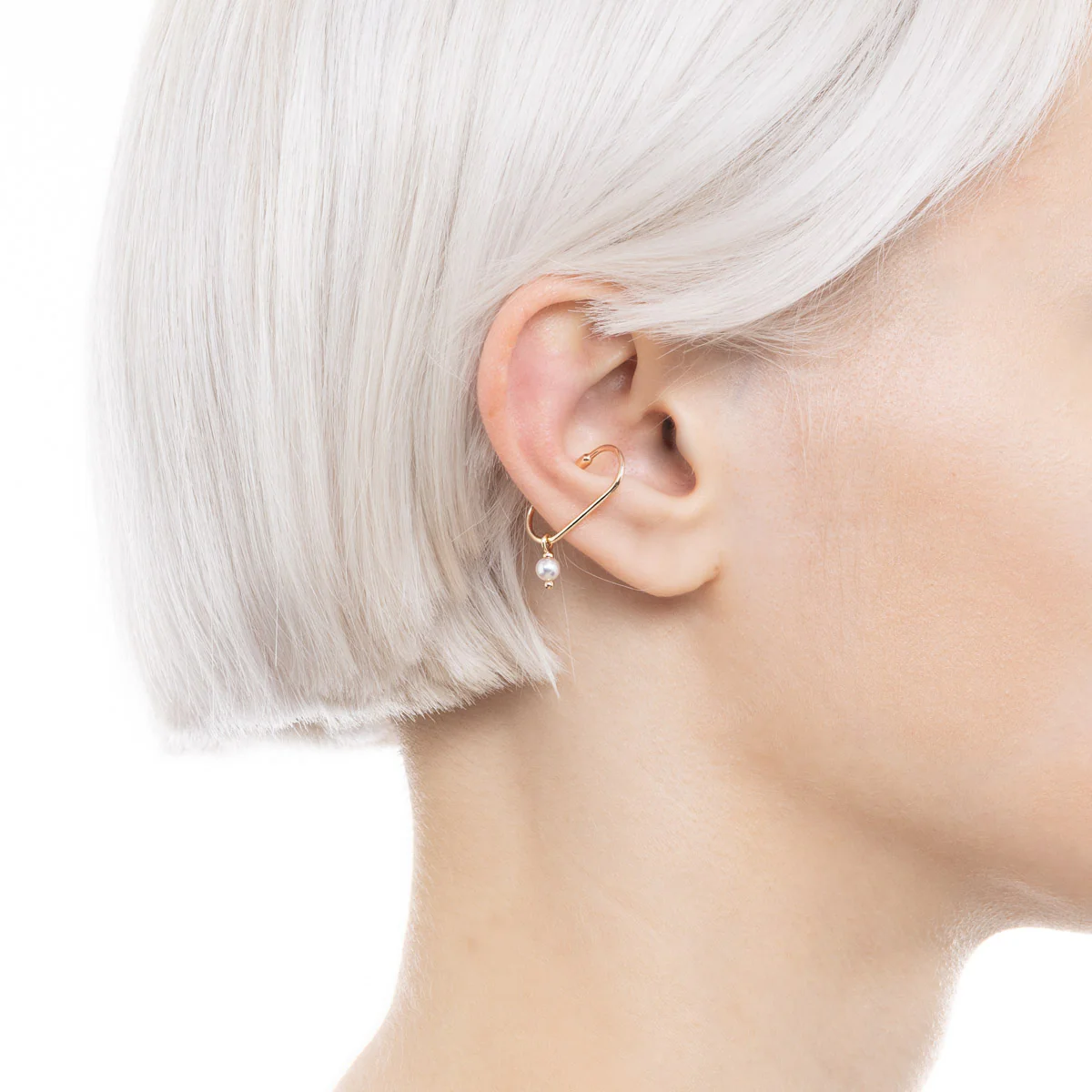 MIRÓ Akoya Pearl Ear Cuff Small size - Image 2