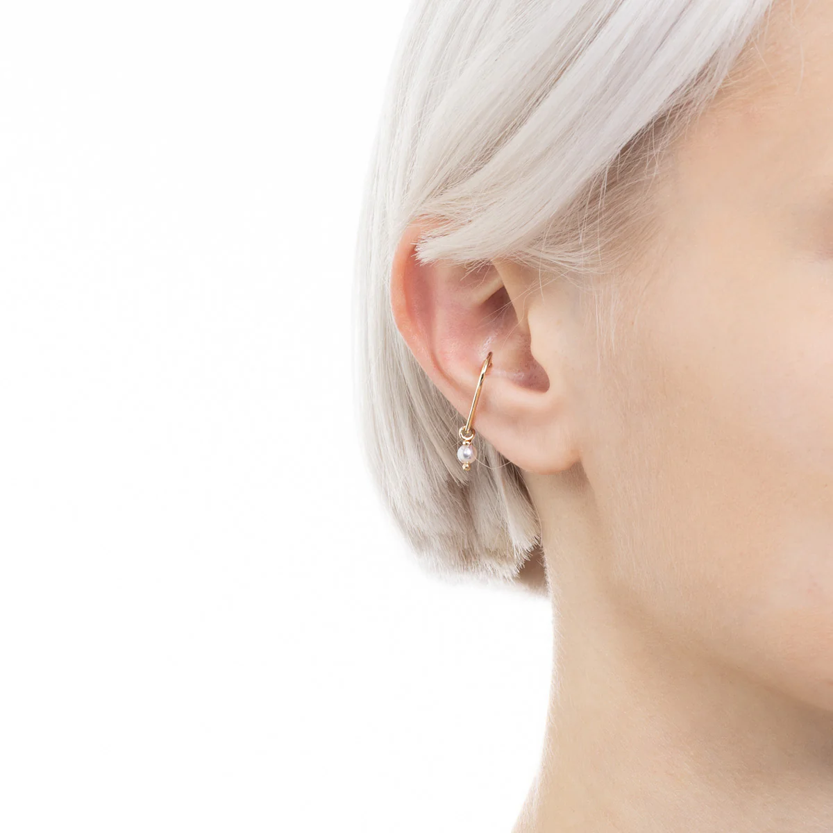 MIRÓ Akoya Pearl Ear Cuff Small size - Image 5