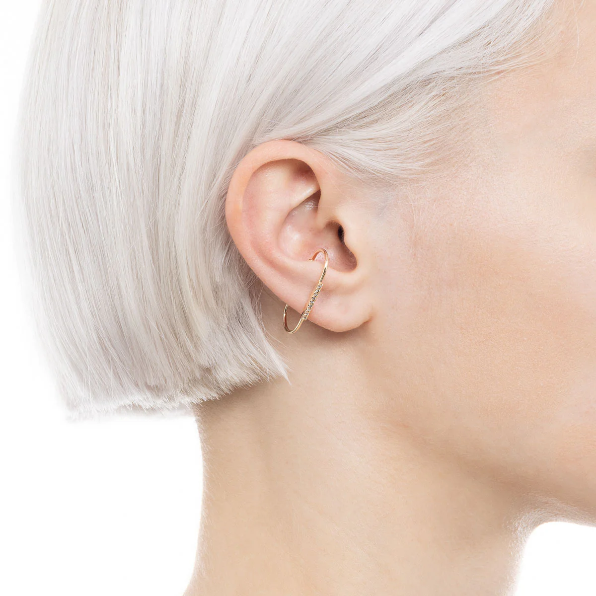 MIRÓ Diamond Ear Cuff Medium size - Image 2