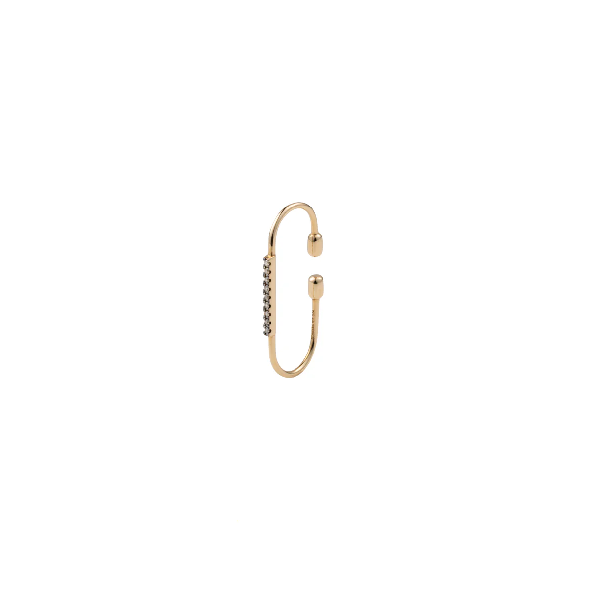 MIRÓ Diamond Ear Cuff Medium size Black Ruthenium Plated - Image 3
