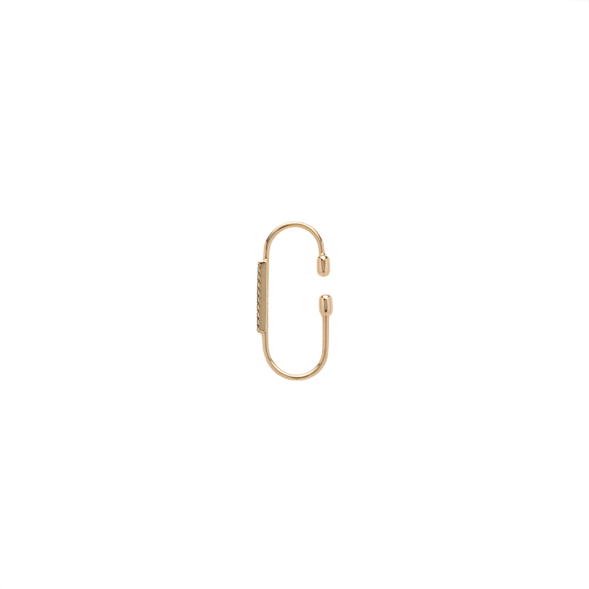 MIRÓ Diamond Ear Cuff Medium size Black Ruthenium Plated - Image 4