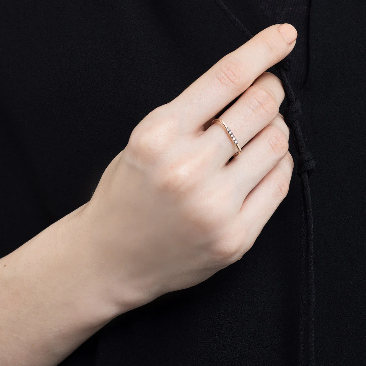 【Made-To-Order】MIRÓ Diamond Ring Black Ruthenium Plated - Image 2