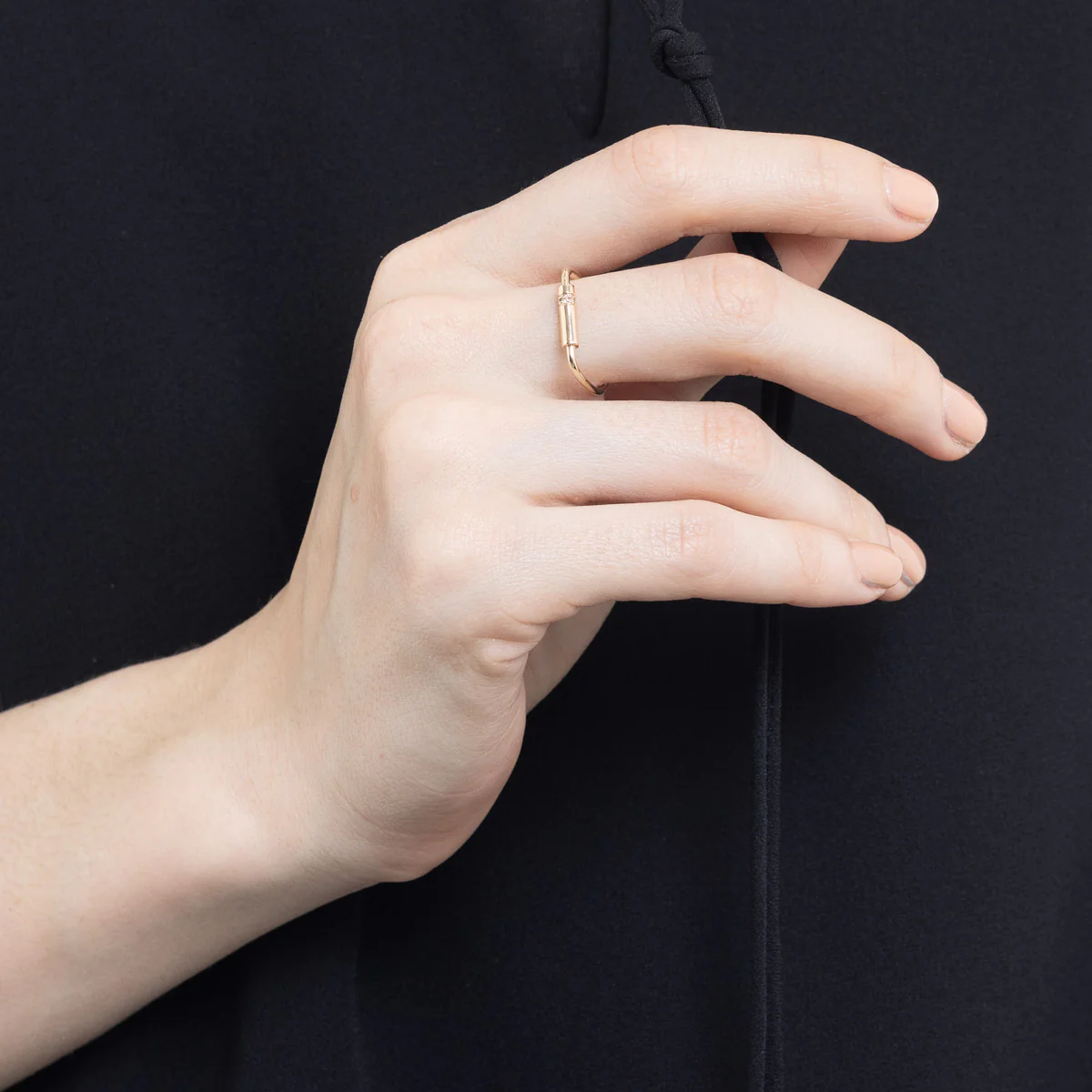 MIRÓ Diamond Cylinder Ring - Image 2
