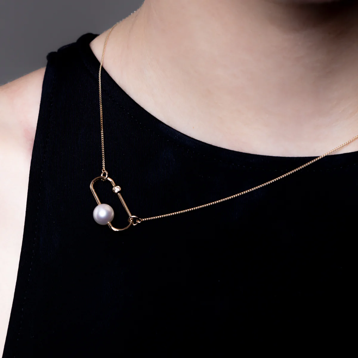 MIRÓ Diamond Akoya Pearl Necklace - Image 2