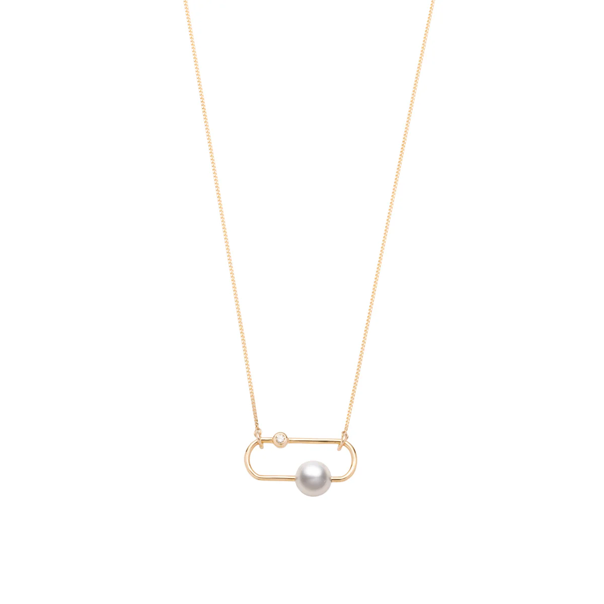 MIRÓ Diamond Akoya Pearl Necklace - Image 3