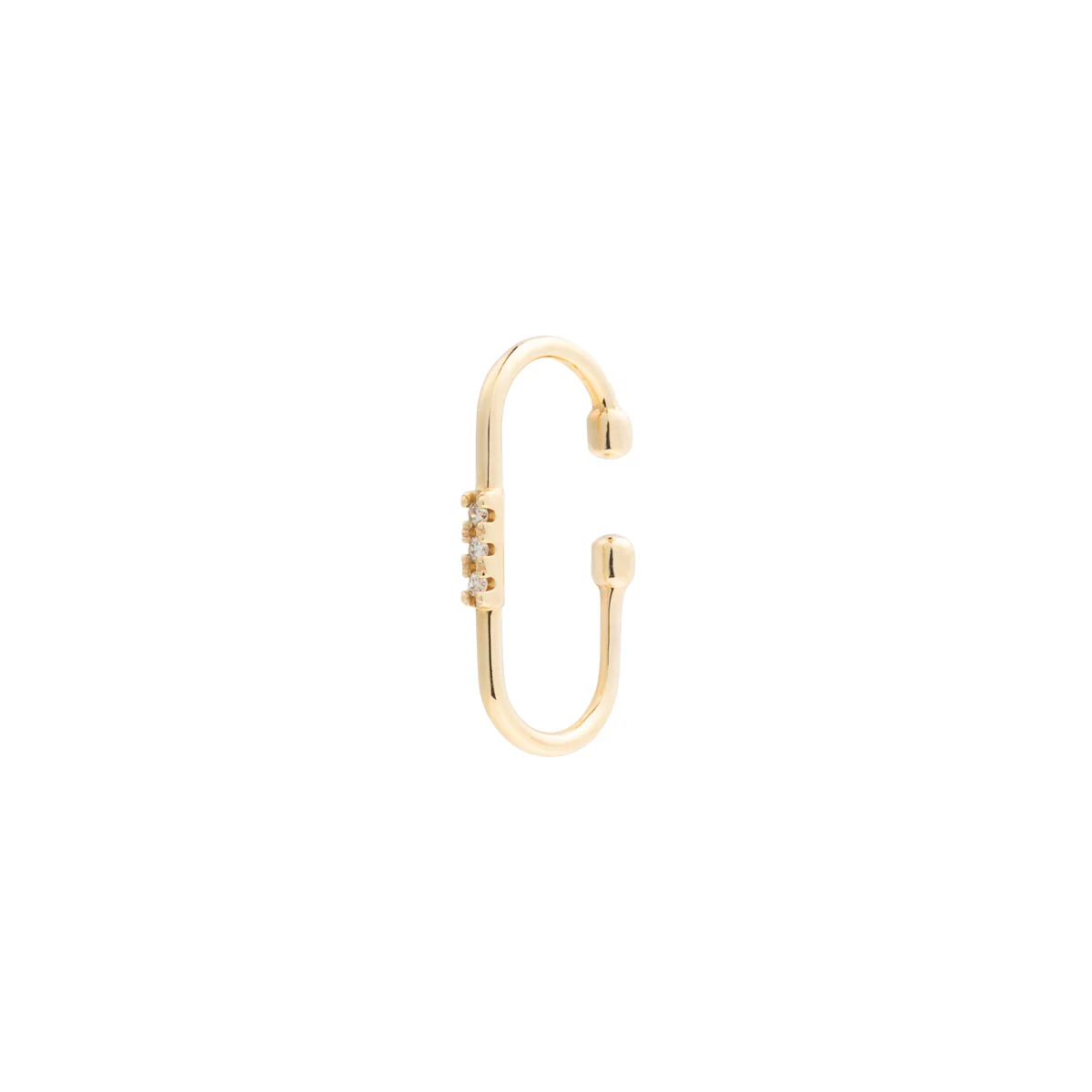 MIRÓ Diamond Oblong Ear Cuff - Image 2