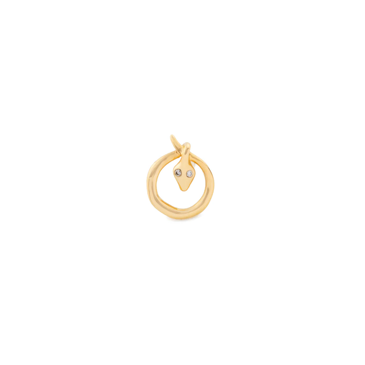 18K SNAKE KNOT Diamond Stud Earring - Image 3