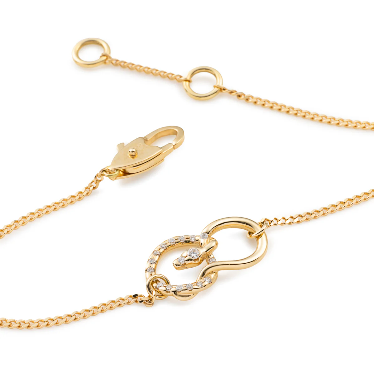 18K SNAKE KNOT Diamond Bracelet - Image 3