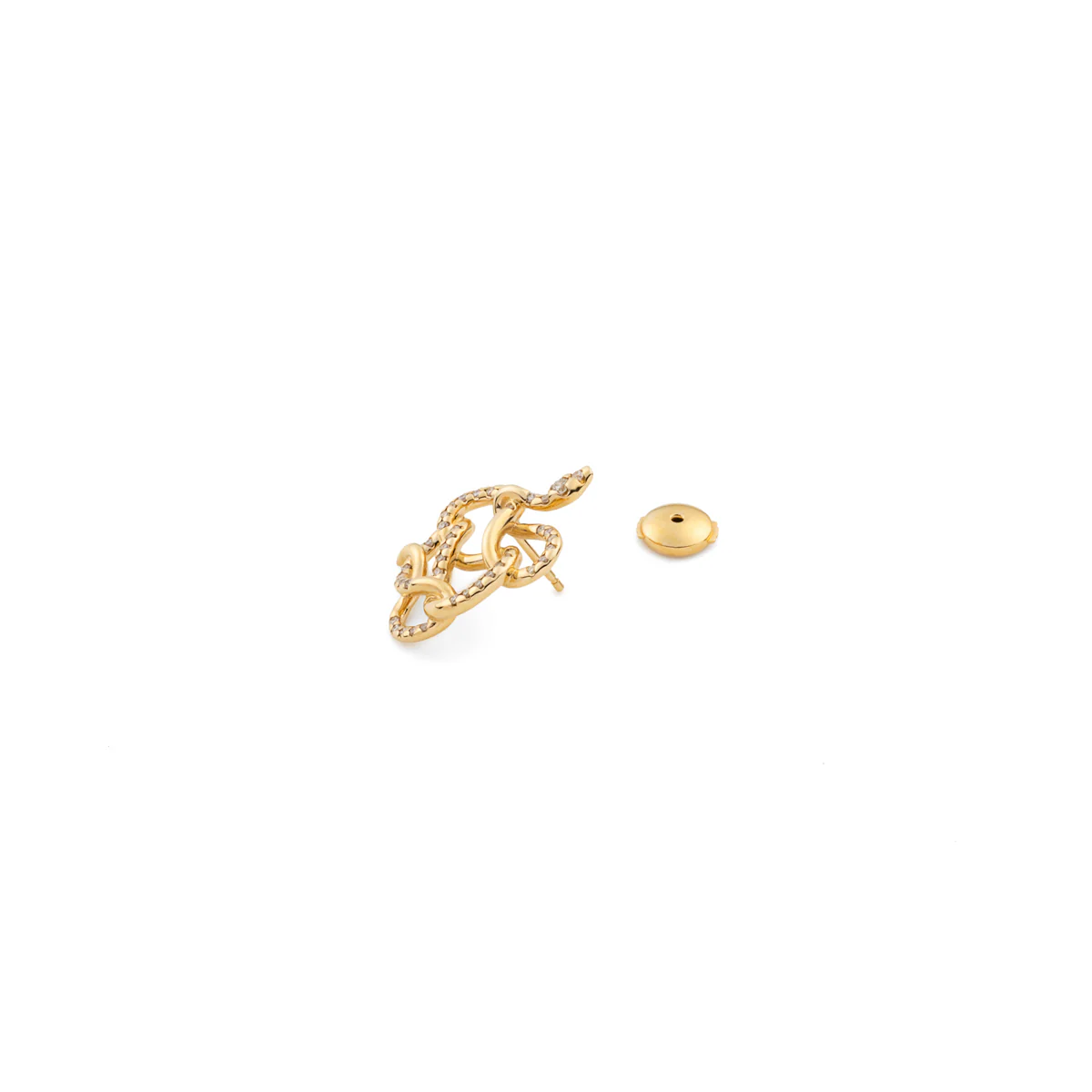 18K SNAKE KNOT Diamond Earrings - Image 5