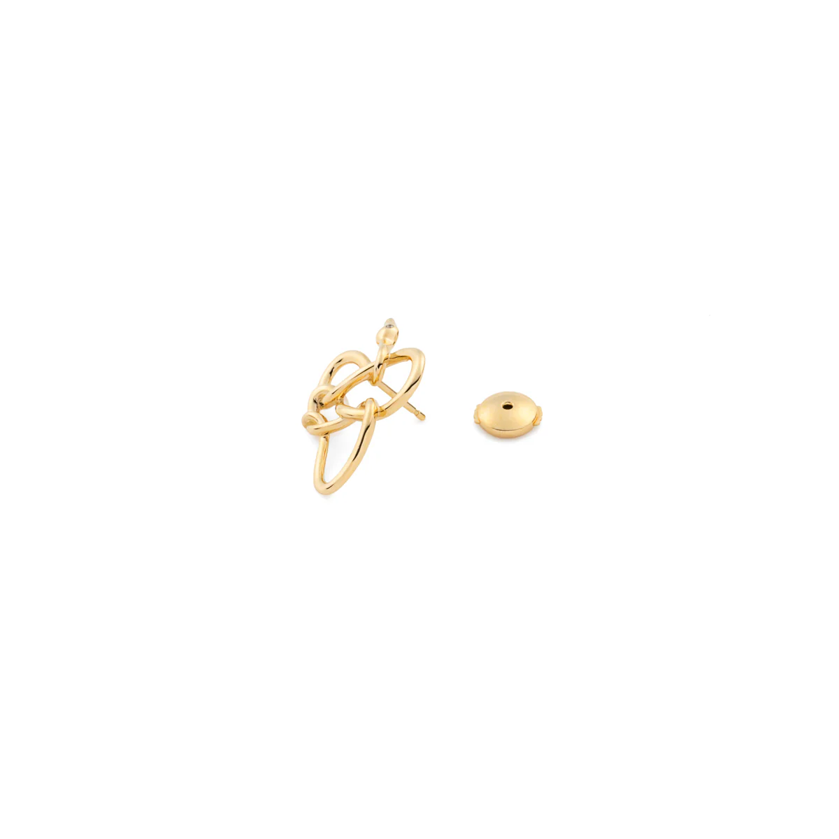 18K SNAKE KNOT Diamond Earrings - Image 5