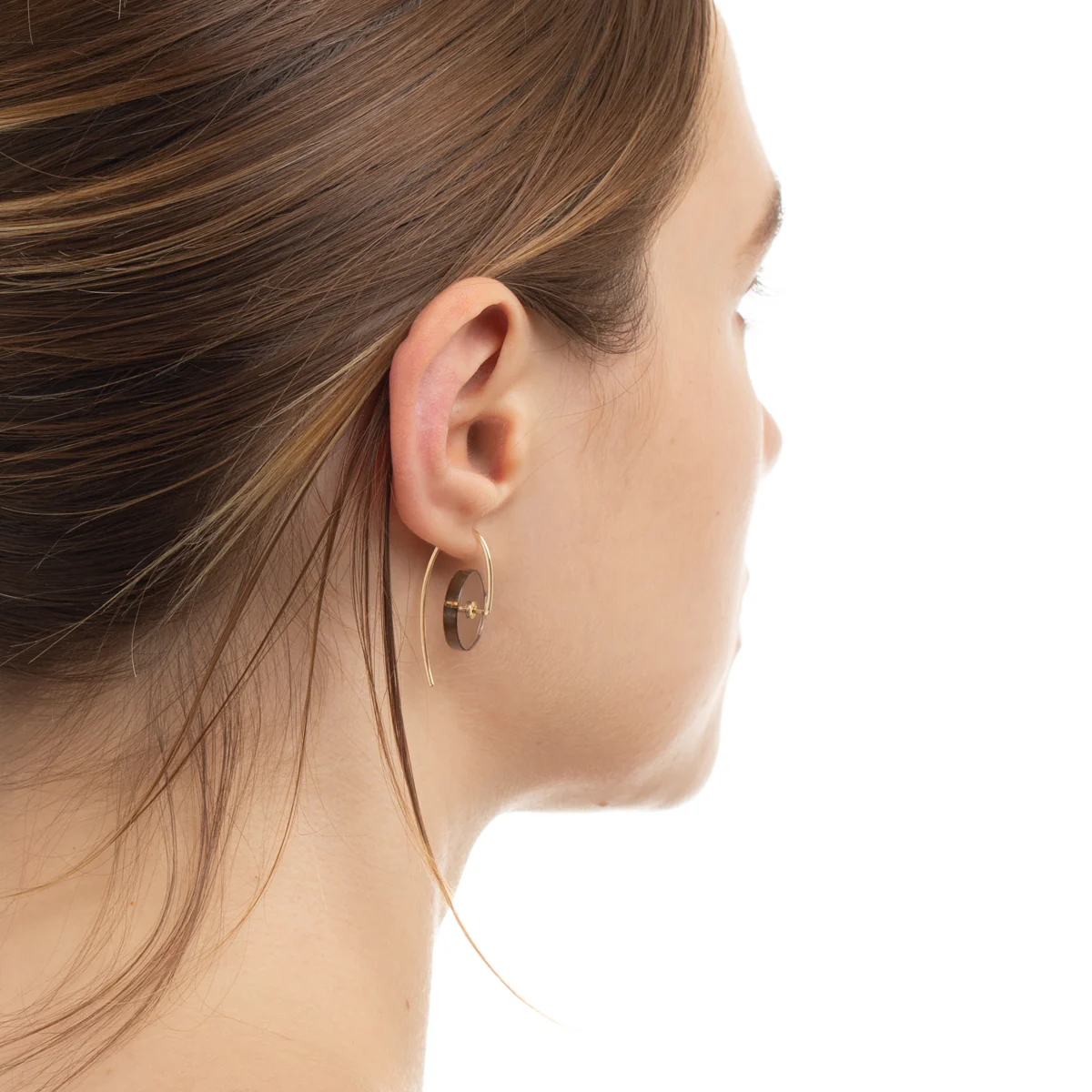 ORBITAL Smoky Quartz Hook Earring Small size - Image 5