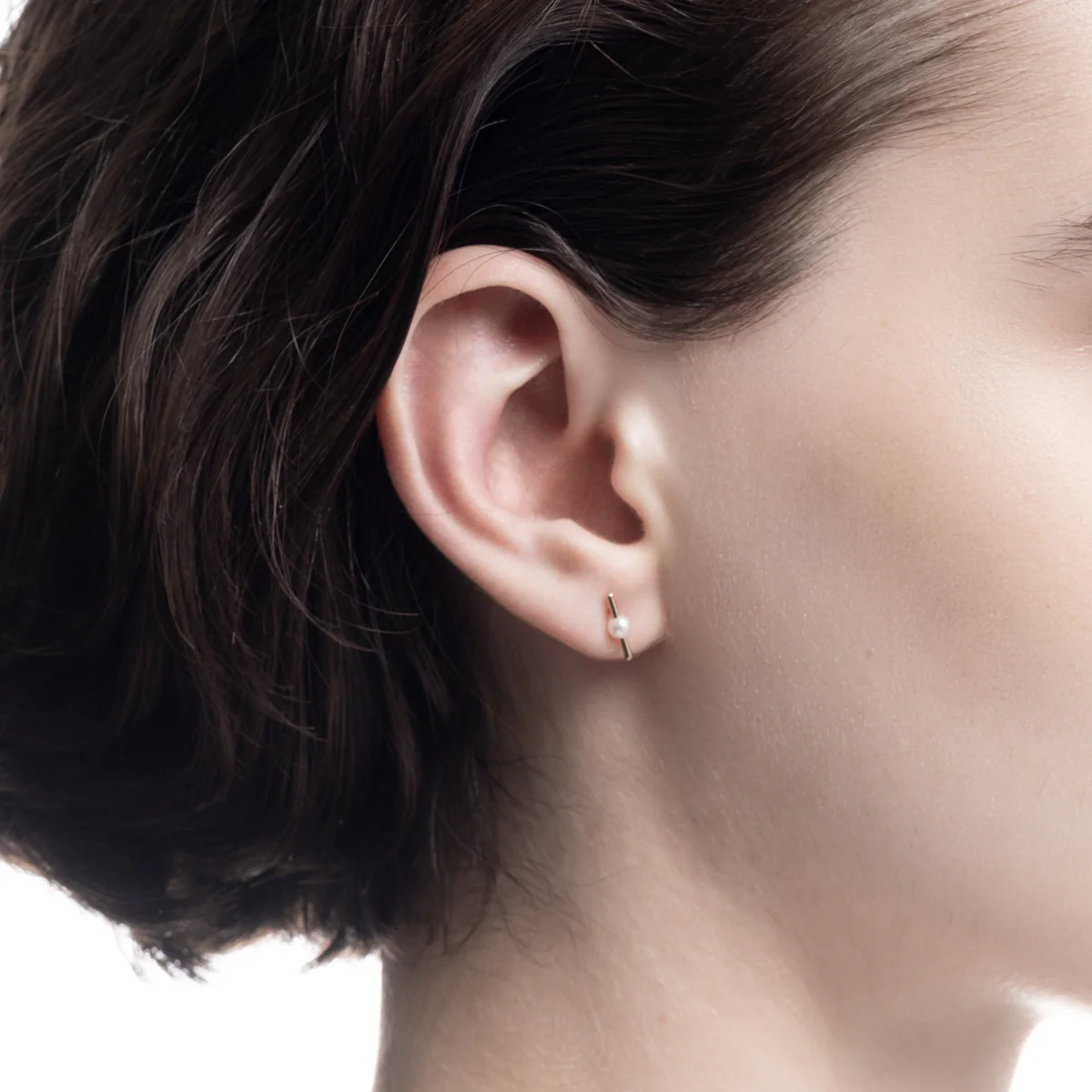 Akoya Pearl Bar Earring - Image 2