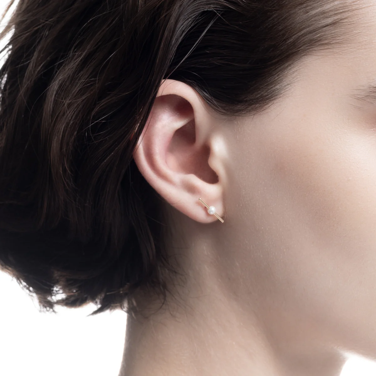 Akoya Pearl Bar Earring - Image 3