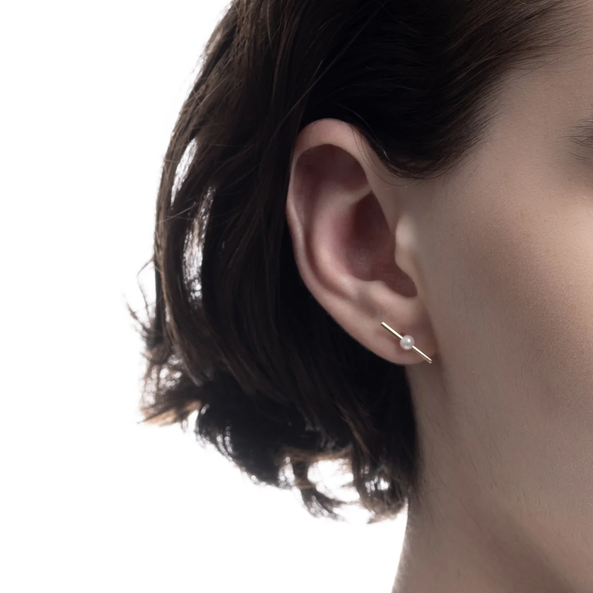 Akoya Pearl Bar Earring - Image 4